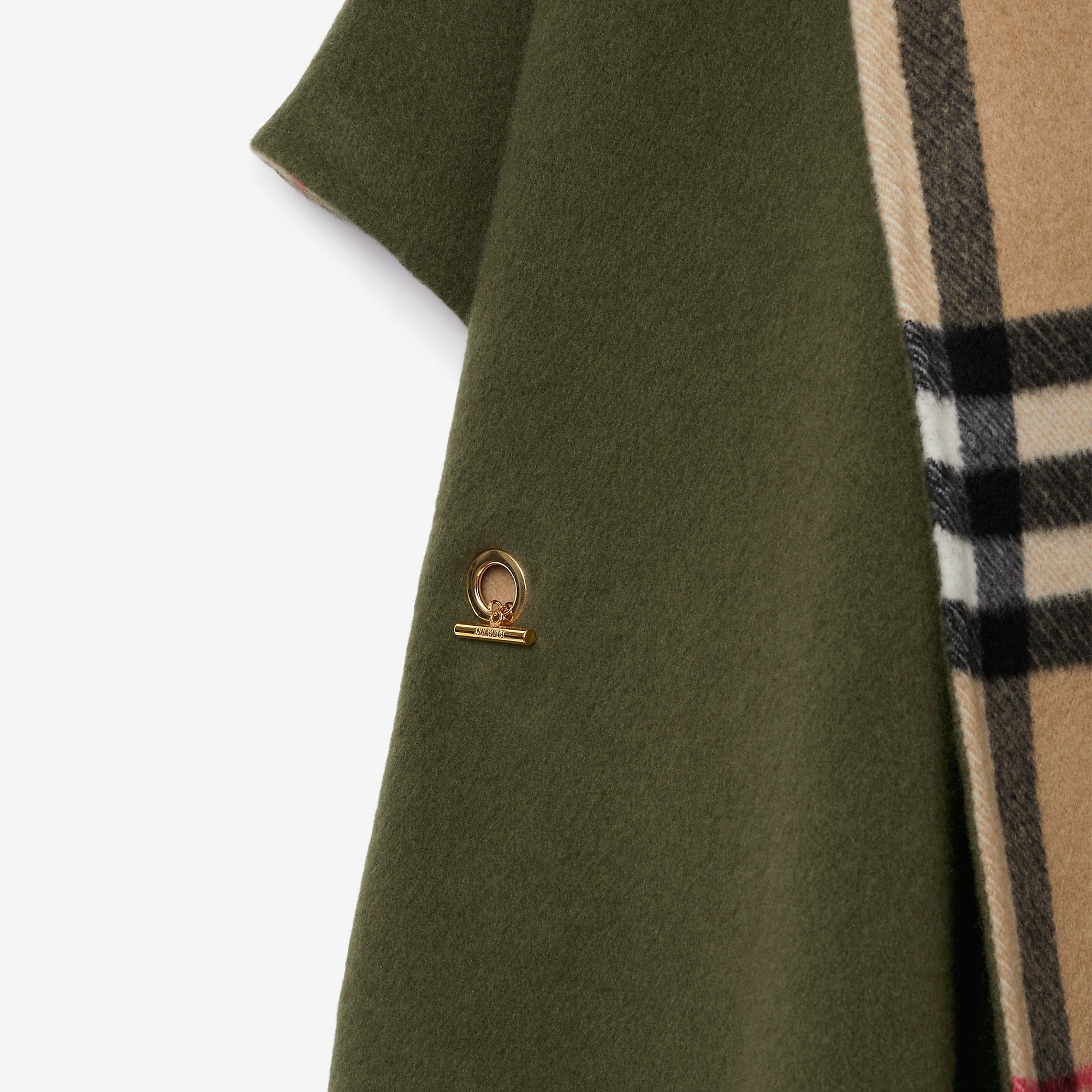 Cashmere Reversible Hooded Cape - 6