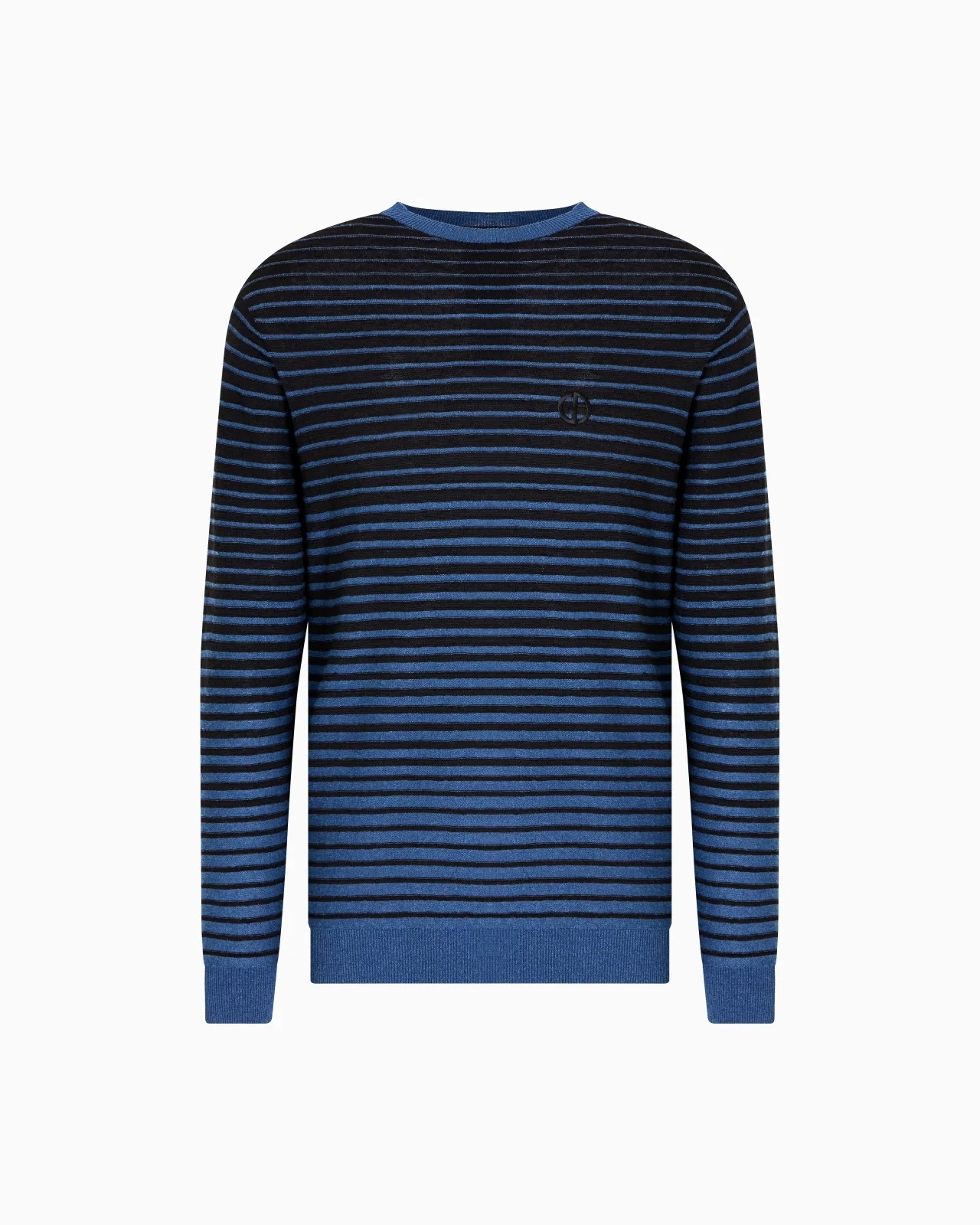 CREW-NECK JUMPER IN LINEN AND COTTON - 1