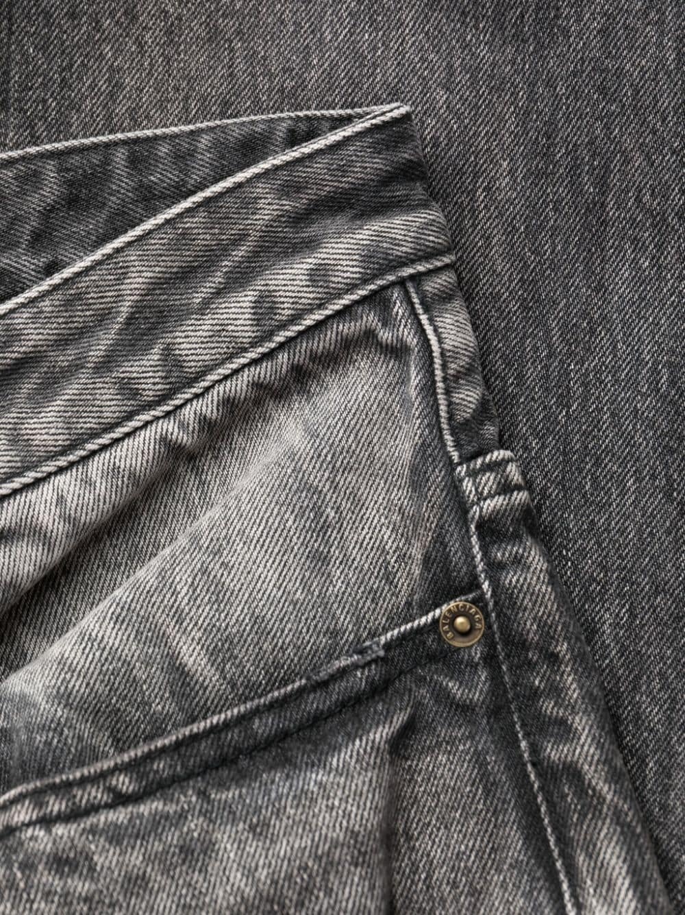 washed wide-leg jeans - 7