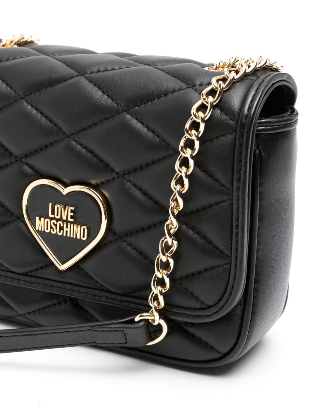 logo-lettering matelassÃ© crossbody bag - 4