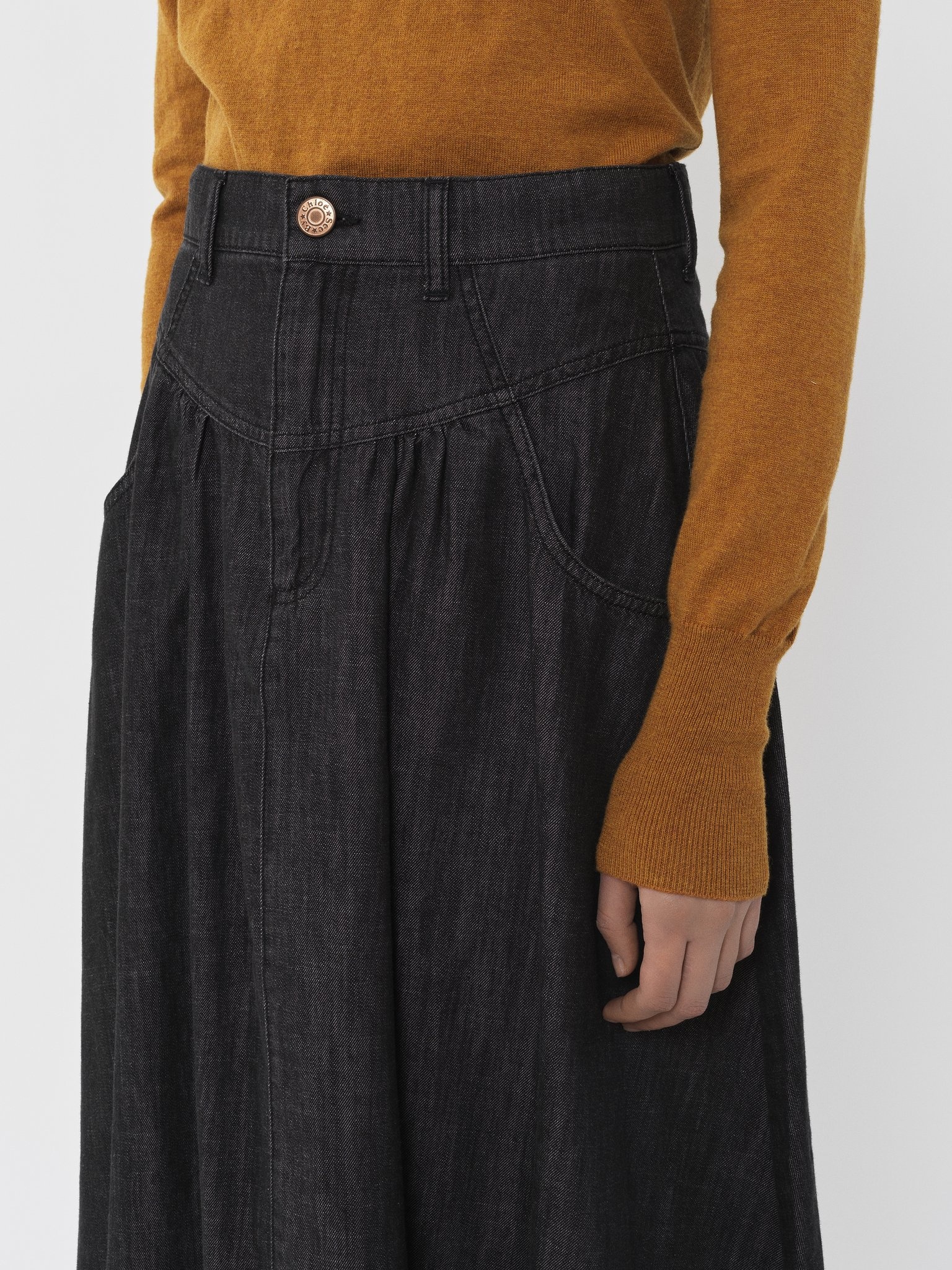 LOOSE MID-LENGTH SKIRT - 5
