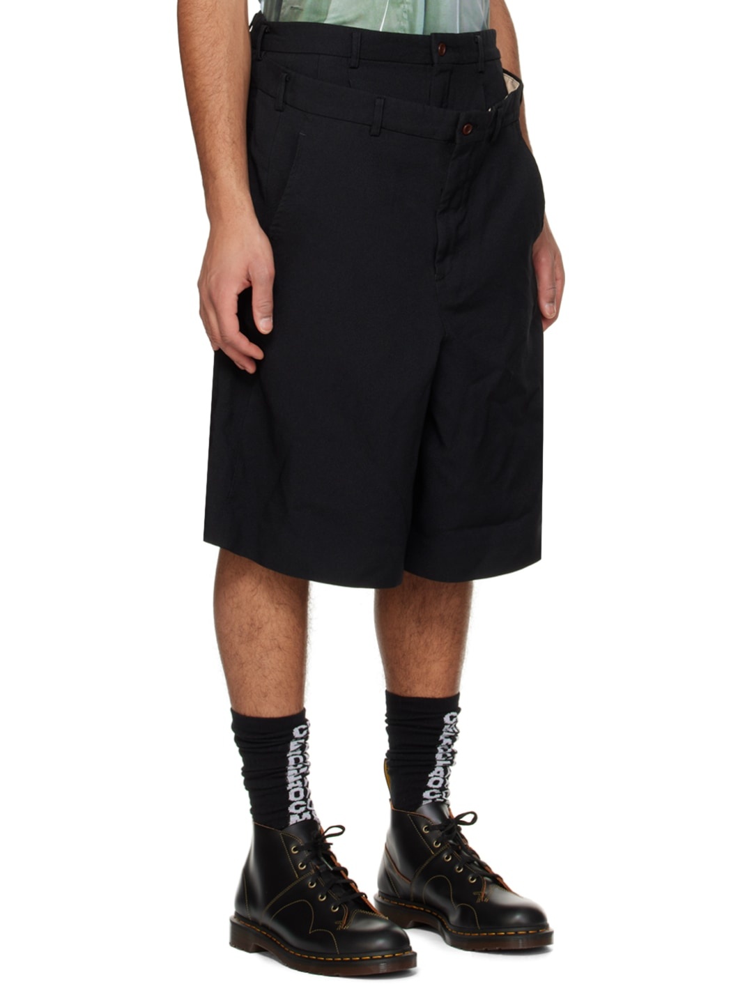 Black Layered Shorts - 2
