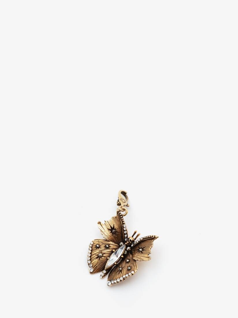 Large Butterfly Charm in Antique Gold - 2