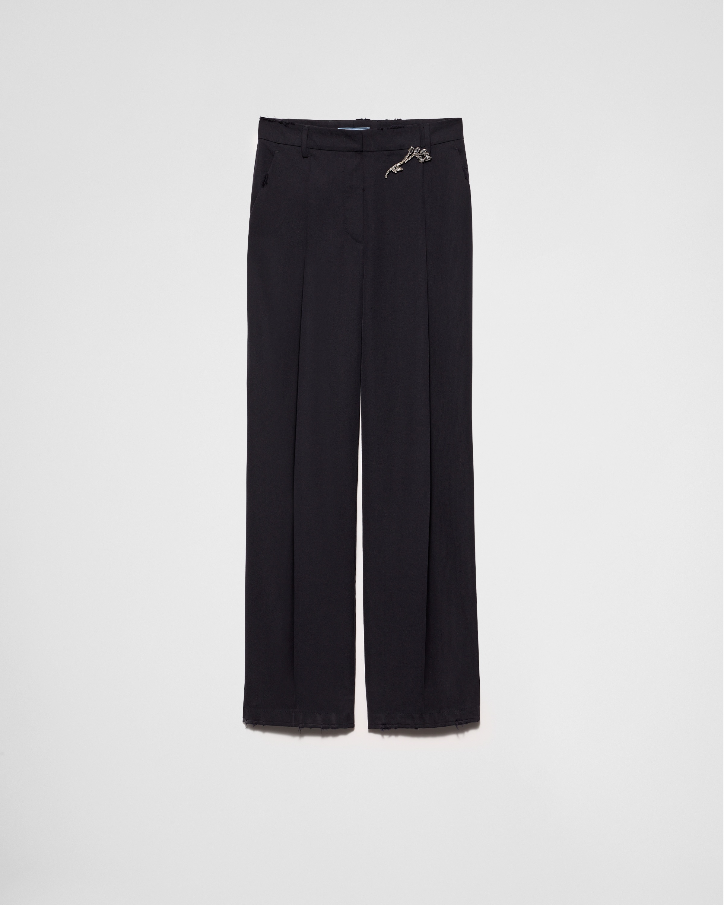 Old-wash gabardine pants - 1