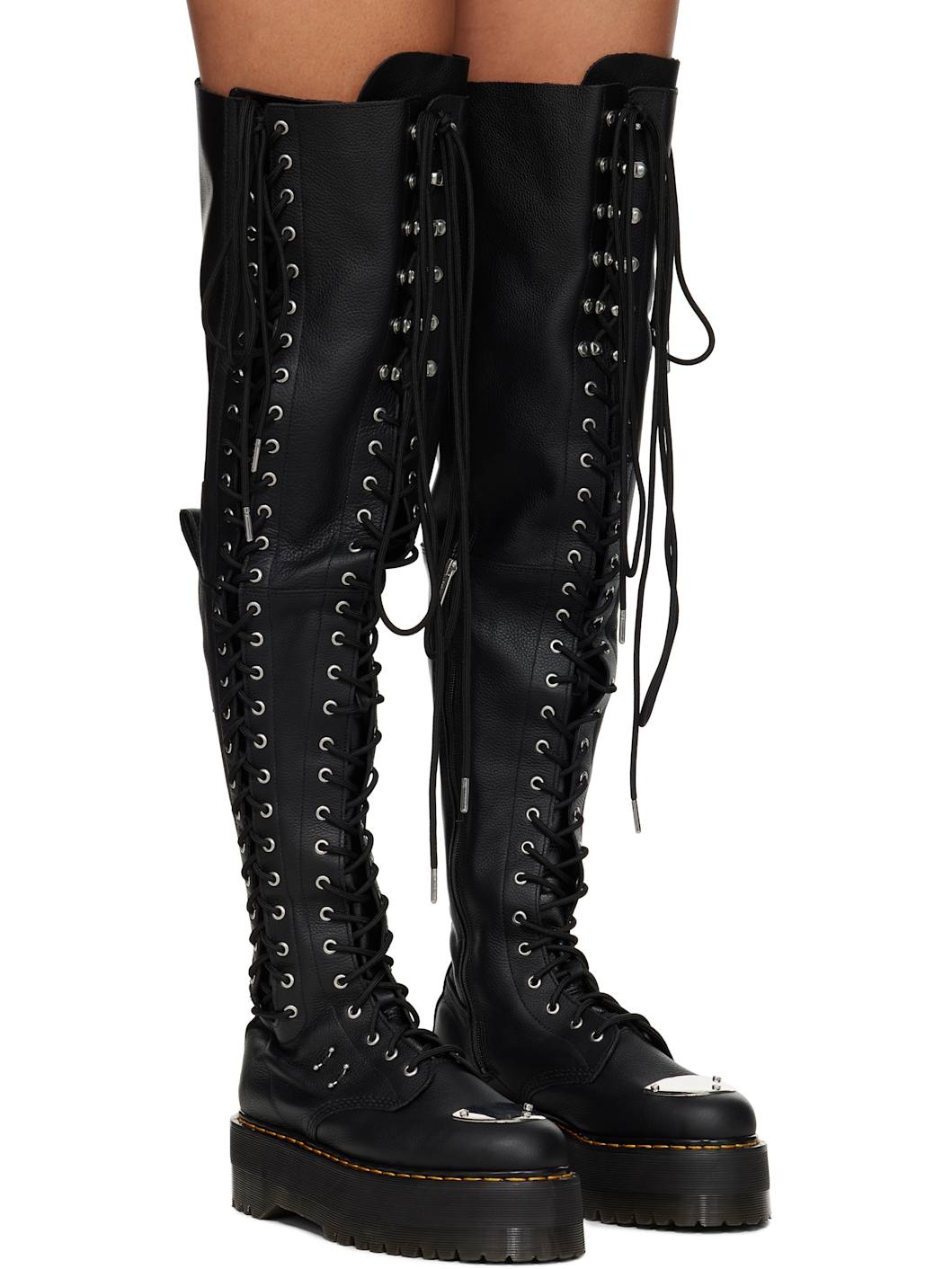 Black 28-Eye Extreme Max Tall Boots - 4