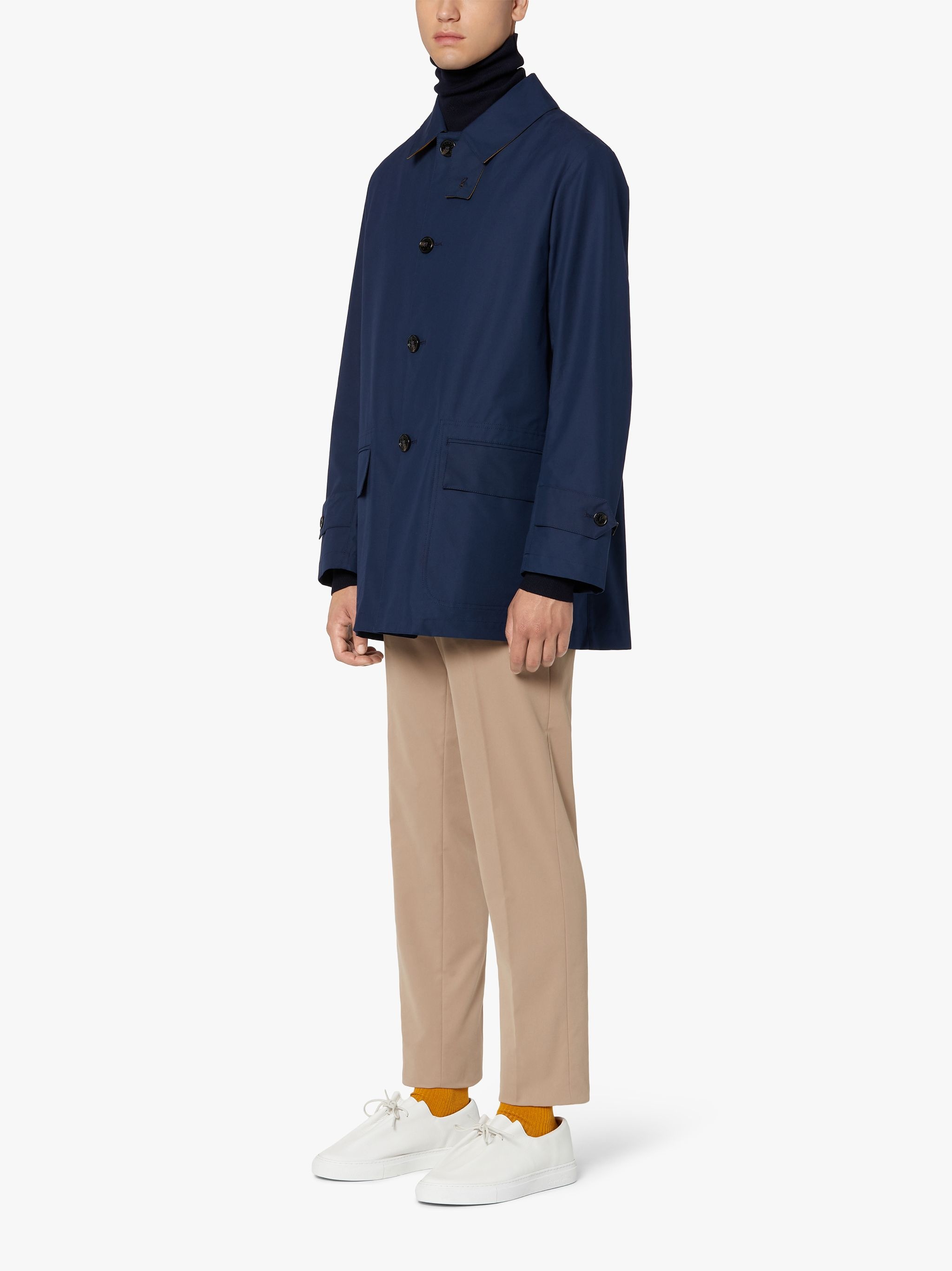 TORRENT NAVY COTTON SHORT RAINCOAT | GMM-202 - 4