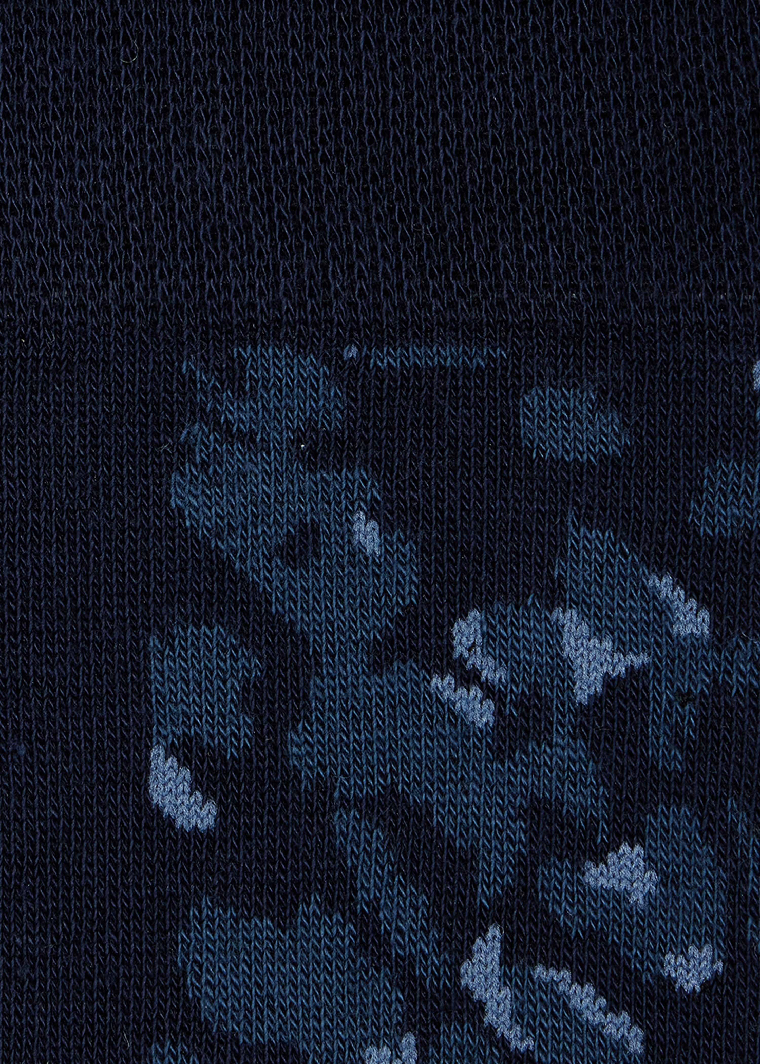 Dark Blue Cotton-Blend Leopard Socks - 3