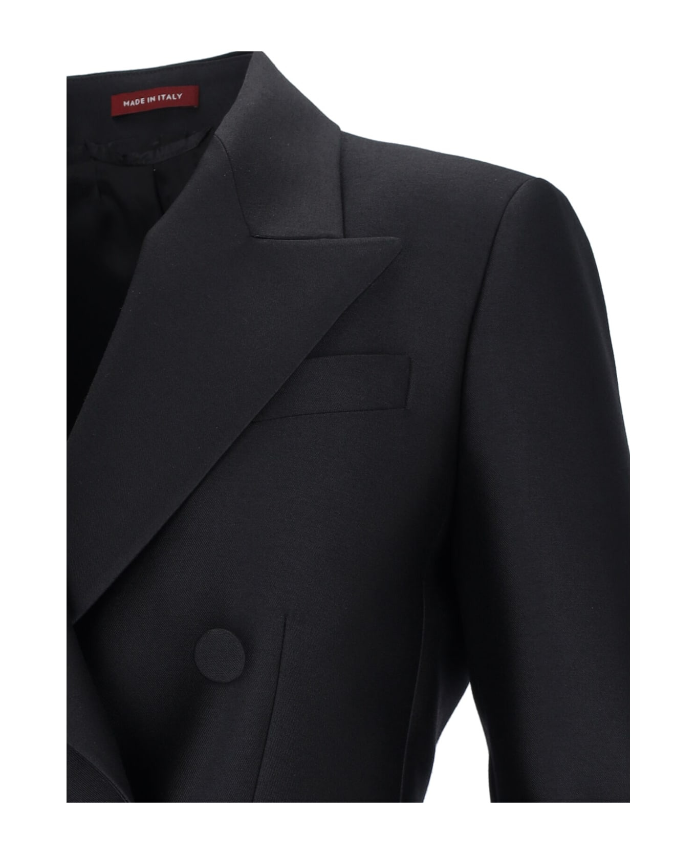 Double-breasted Wool And Silk Jacket - 4