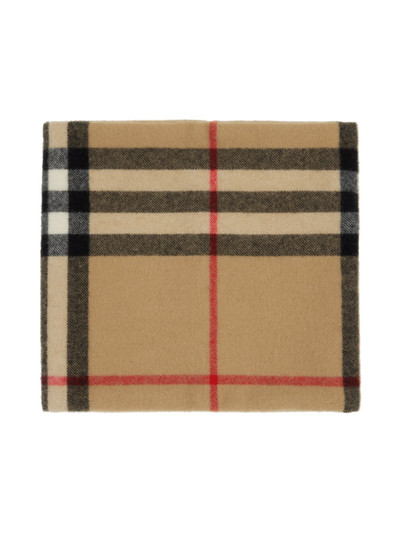 Burberry Beige Check Cashmere Snood outlook