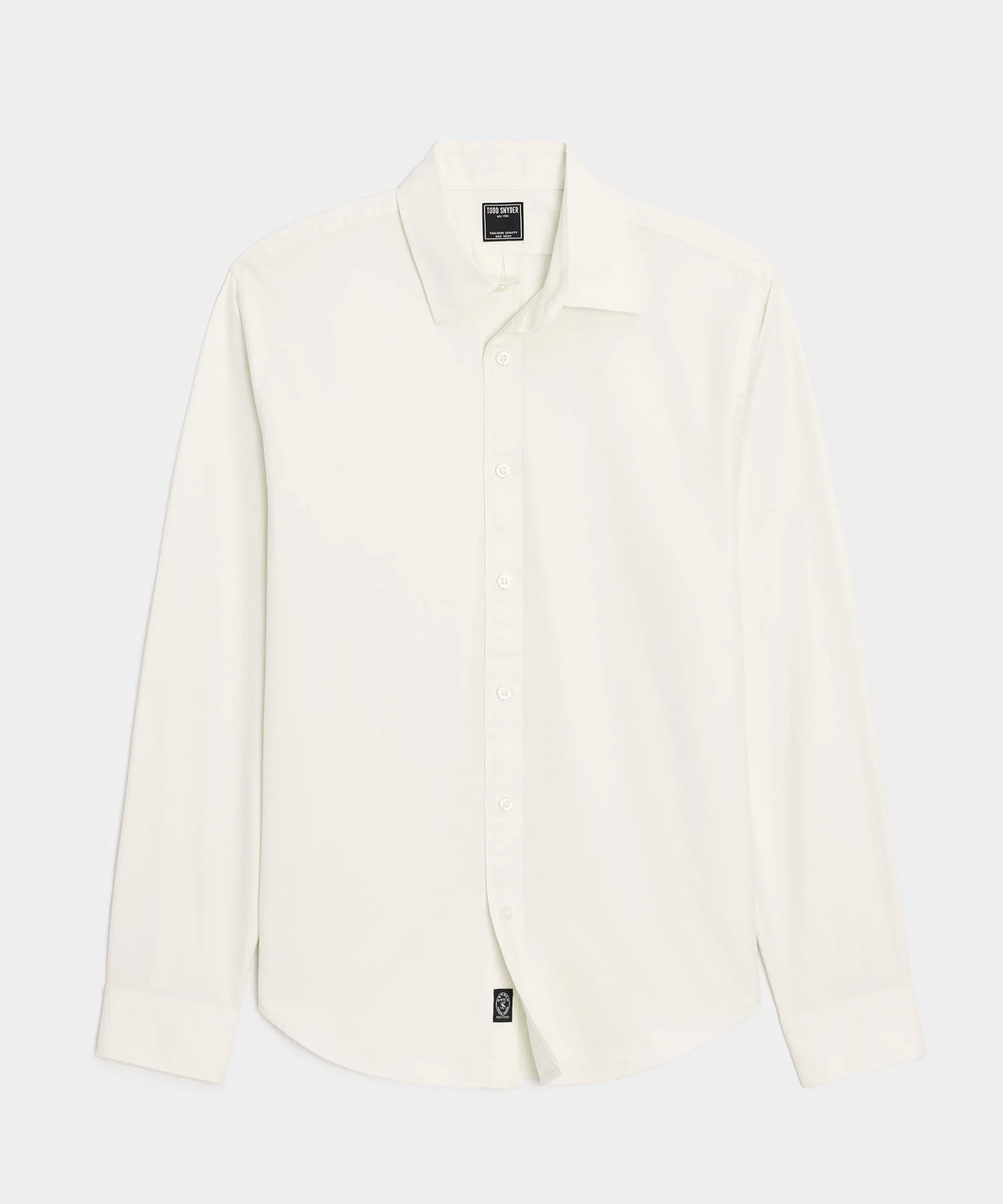 Cotton Twill Long Point Collar Shirt - 1