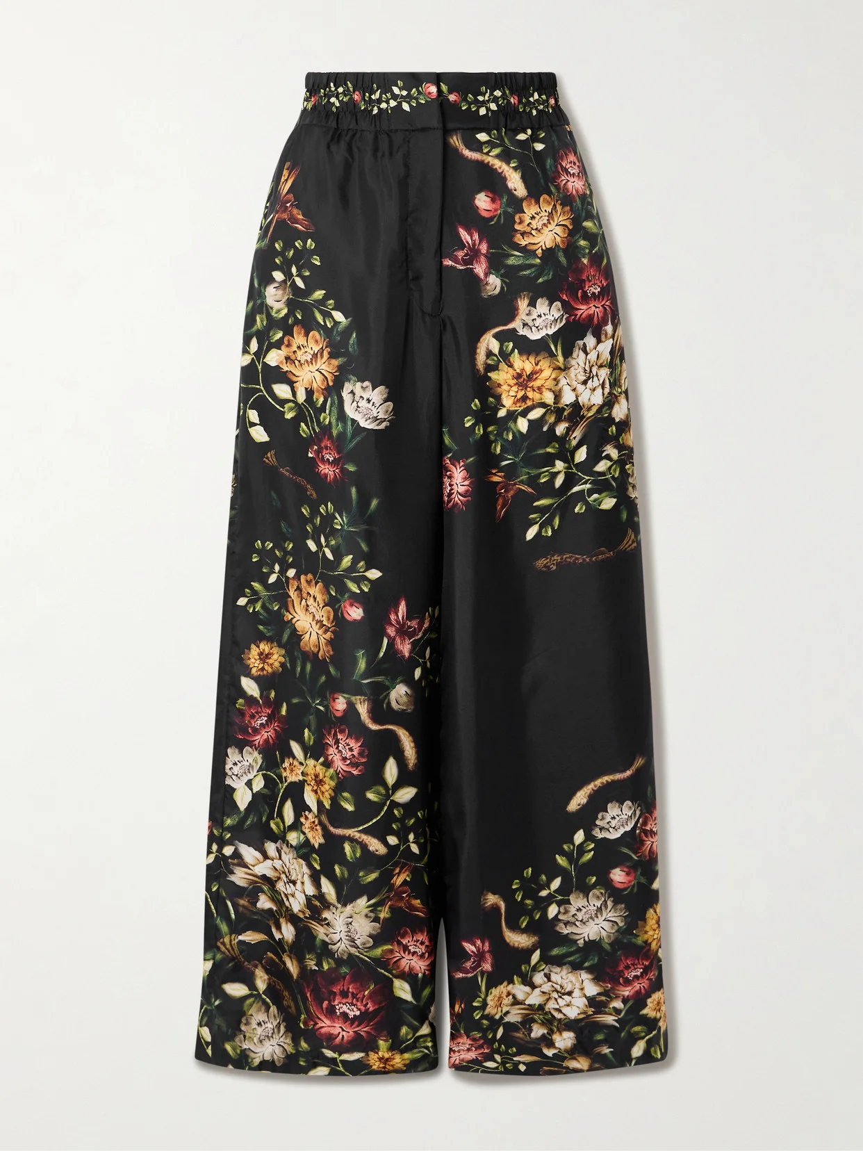 Tota Paramo Floral-print Silk-twill Wide-leg Pants - 1