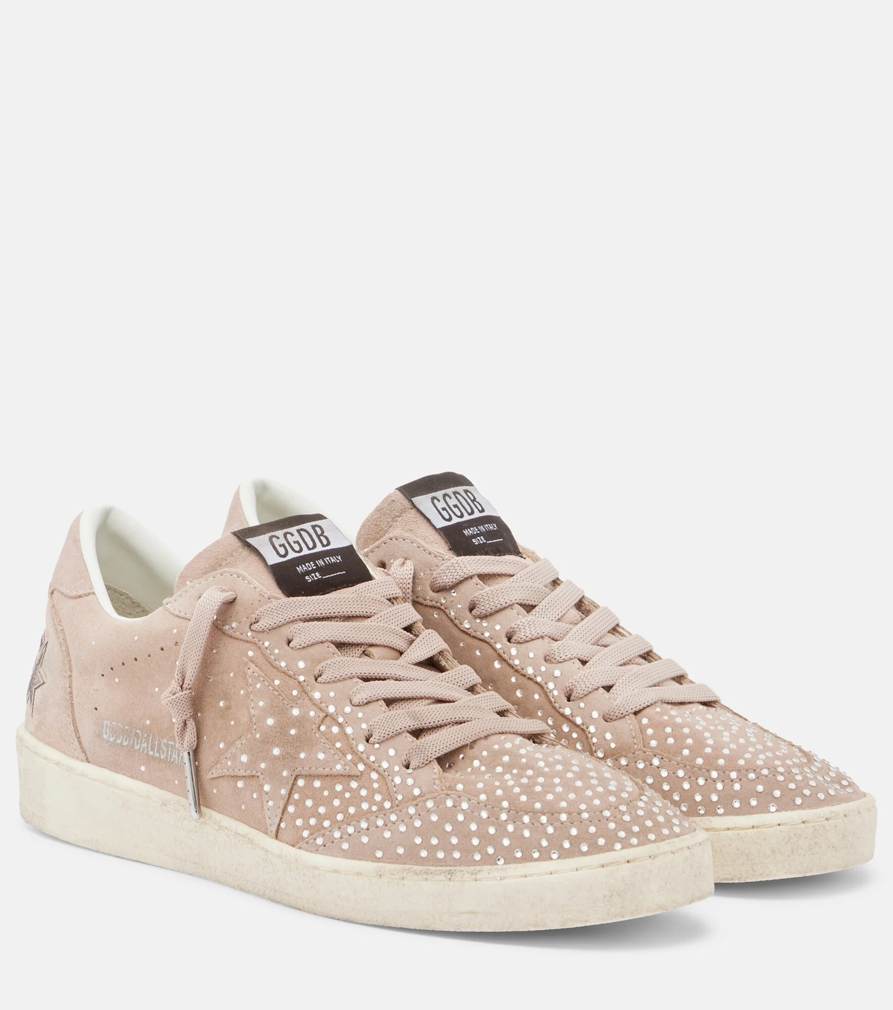 Ball Star embellished suede sneakers - 1