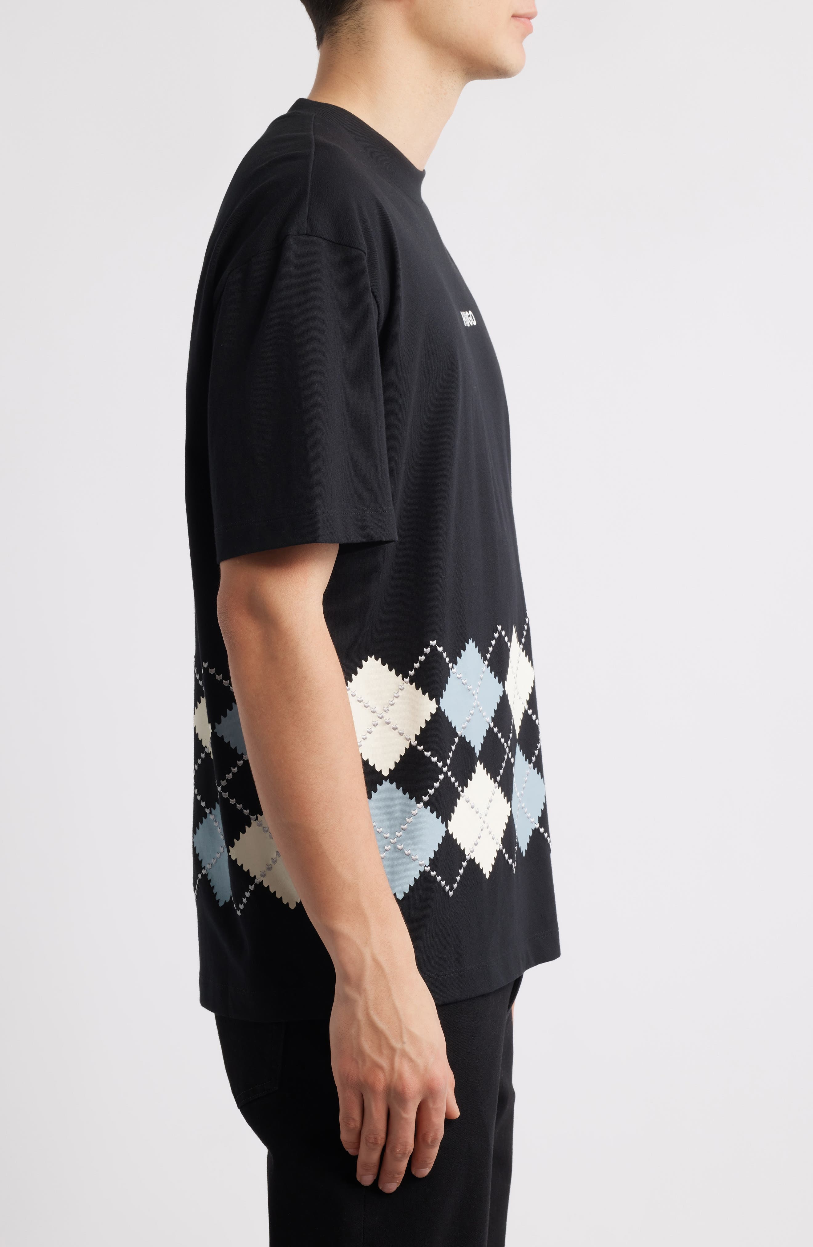 HUGO Dulapo Argile Cotton T-Shirt in Black at Nordstrom - 3