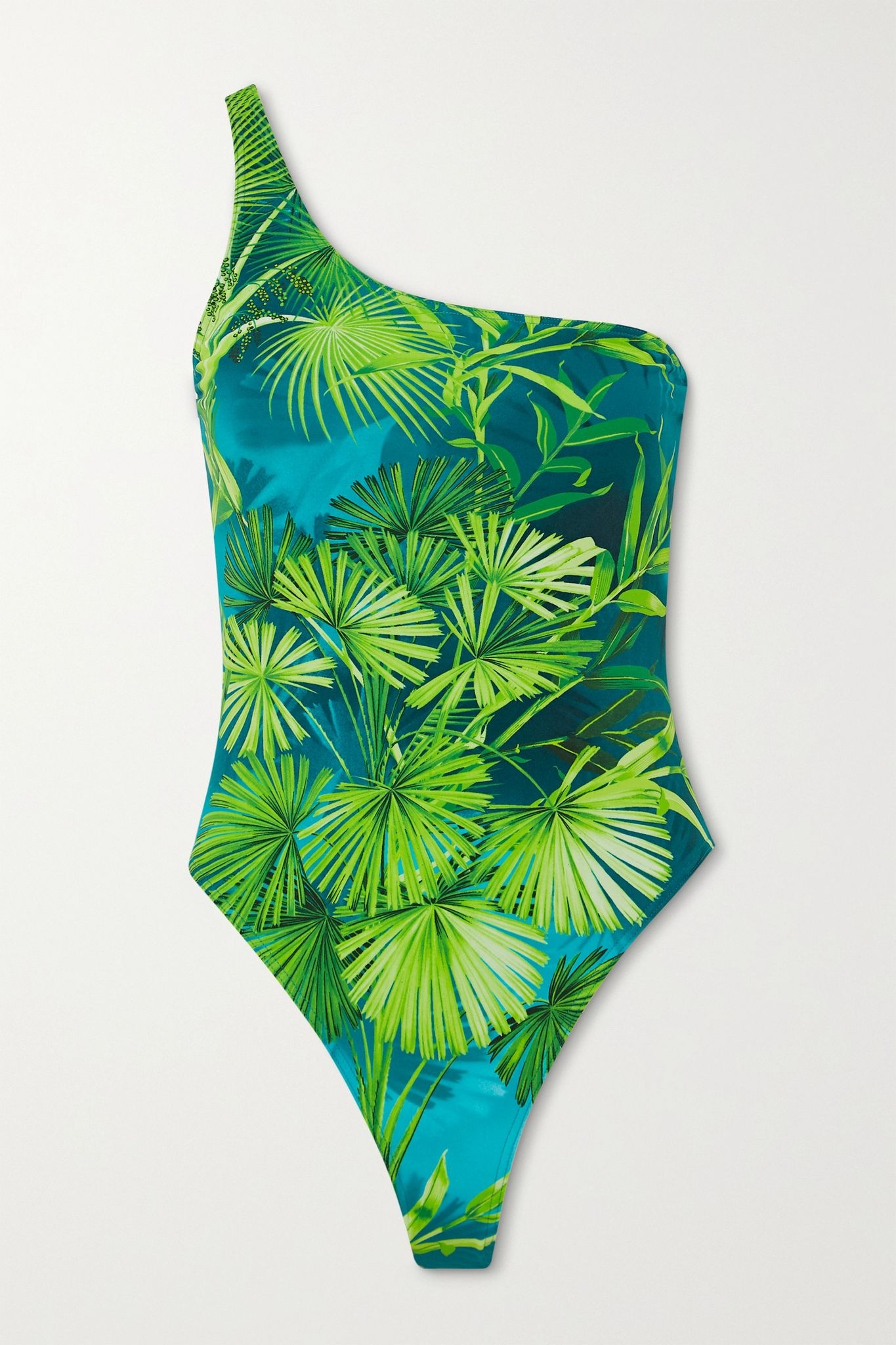 One-shoulder printed swimsuit - 1