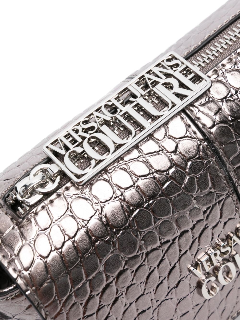 crocodile-effect shoulder bag - 4