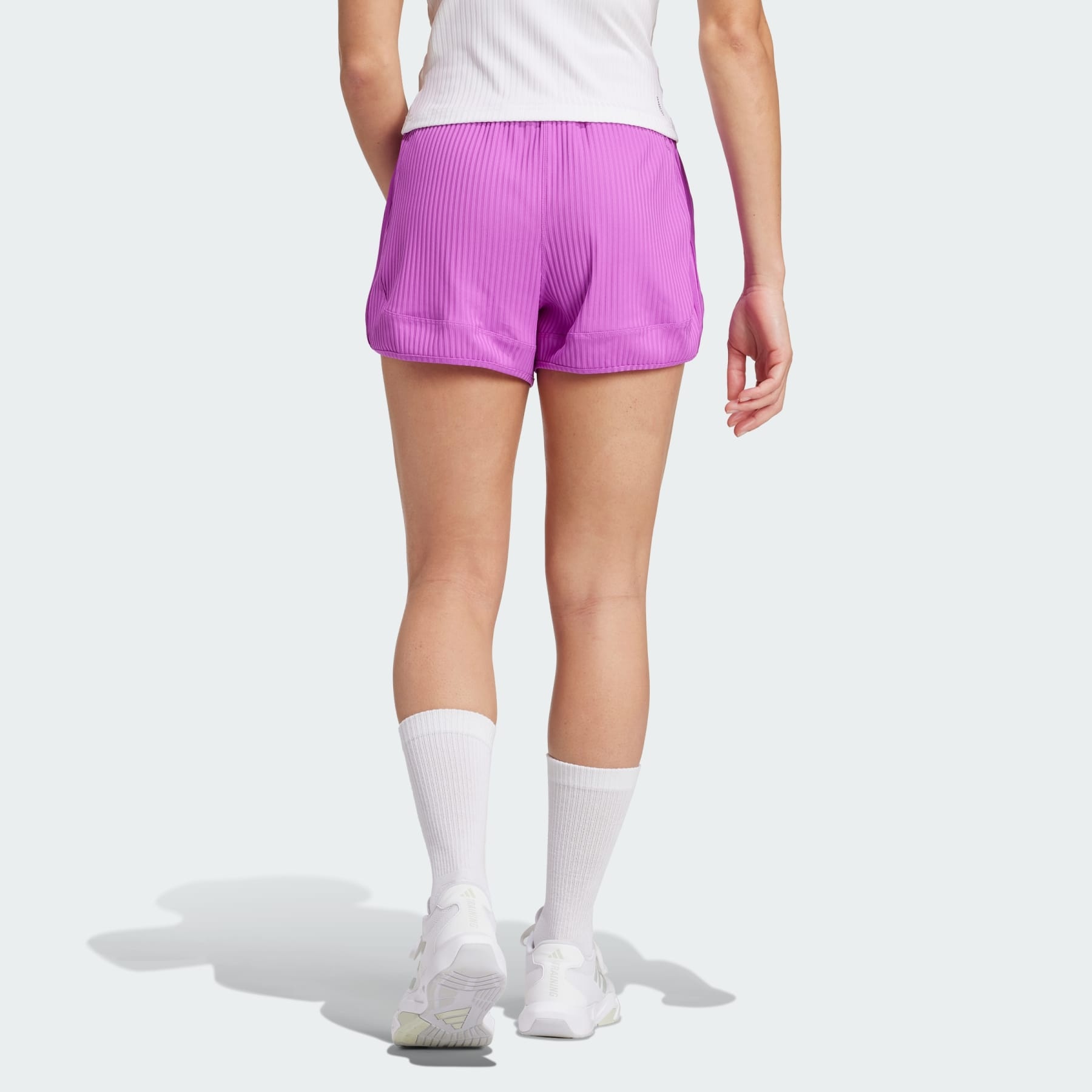 Pacer All Gym Seasonal Rib High-Rise Tonal 3-Stripes Shorts - 3