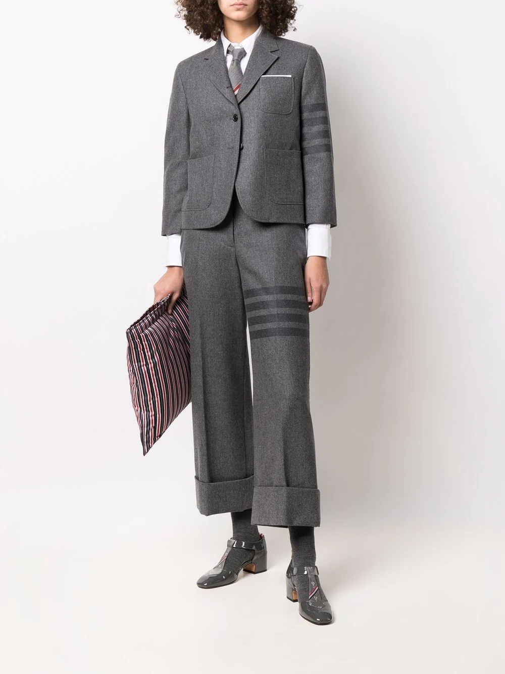 4-Bar stripe single-breasted blazer - 2