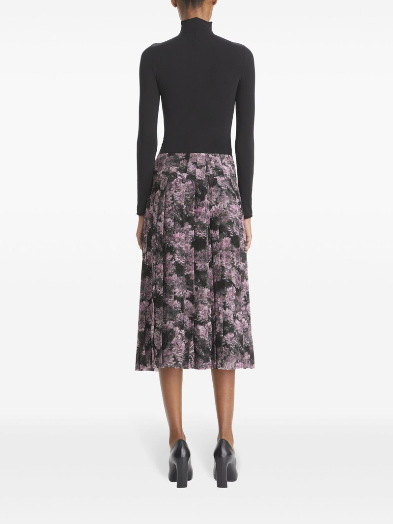 printed pleated midi skirt 3