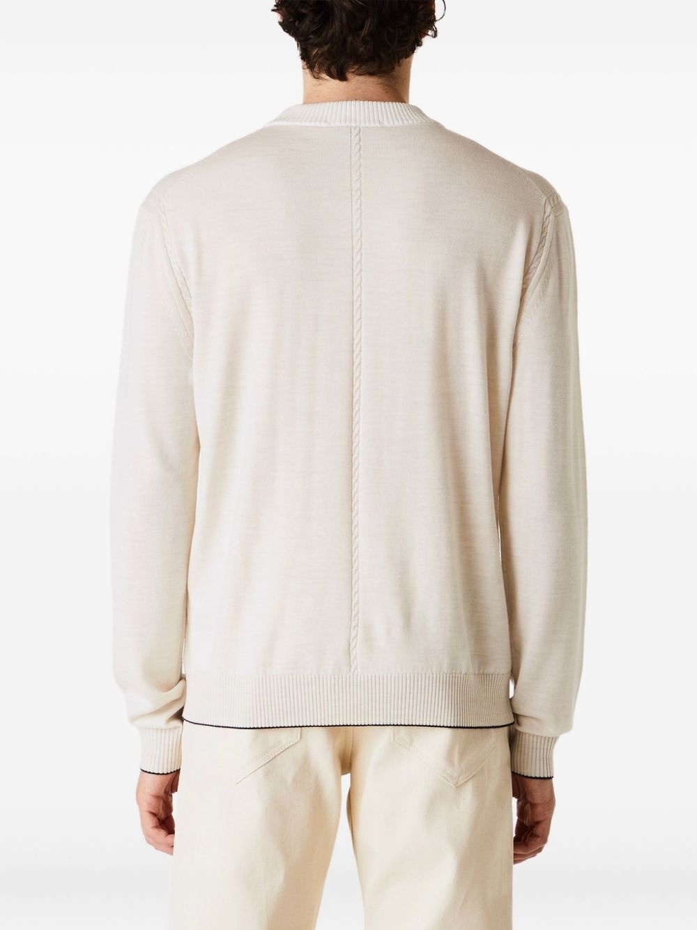 logo-embroidered crew-neck sweater - 3