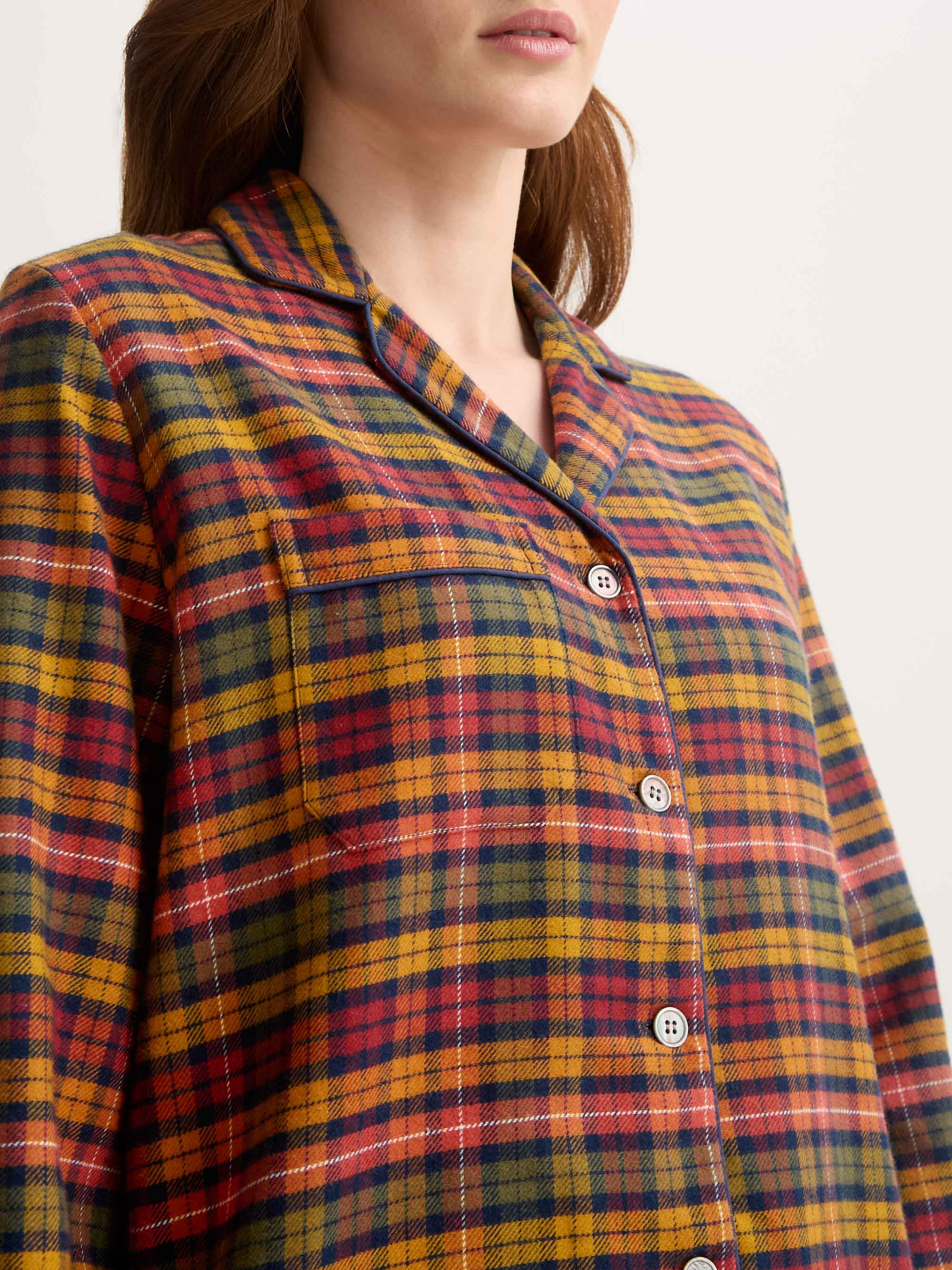 Women's Pajamas Kelburn Brushed Cotton Multicolor Check - 5