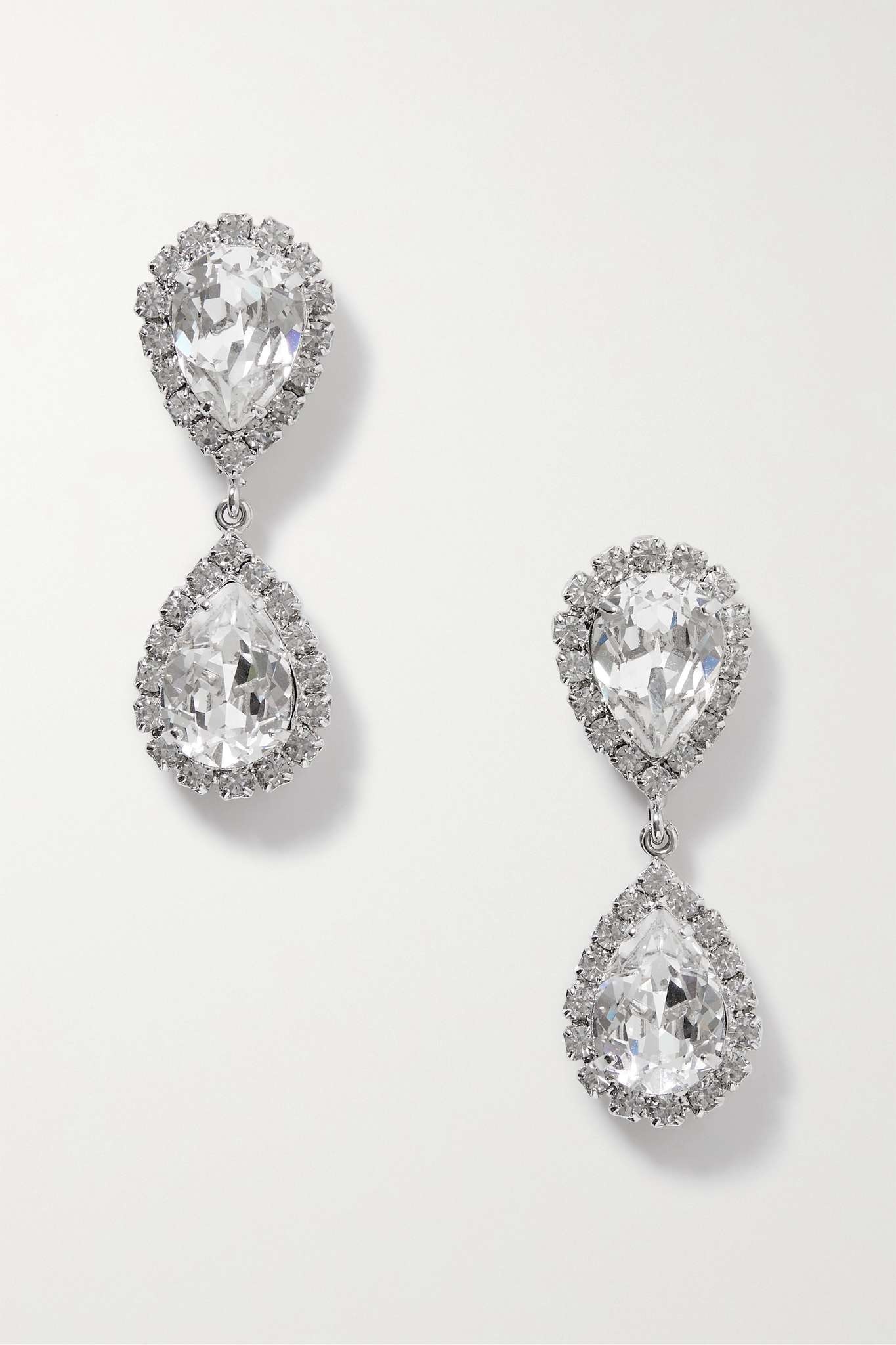 Evalina silver-tone crystal earrings - 1
