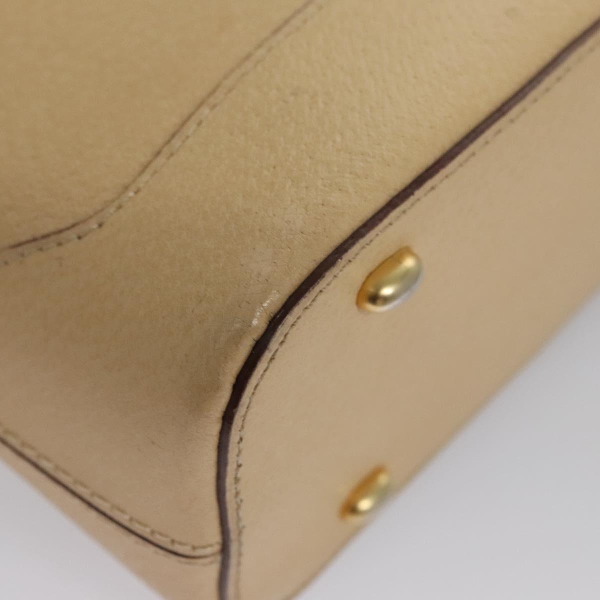 CELINE Hand Bag Leather Beige Gold - 15