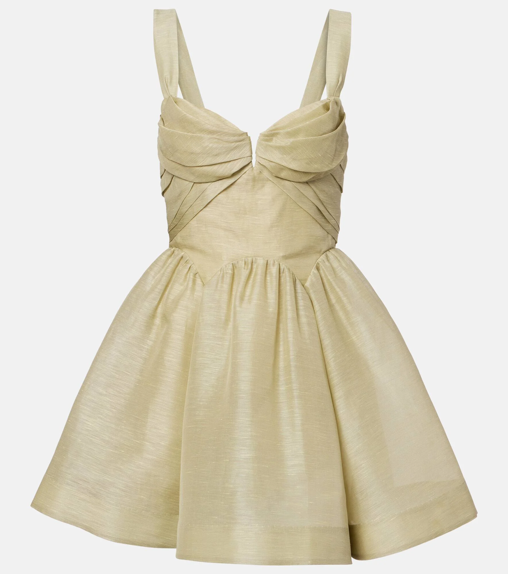 Rebellion linen and silk organza minidress - 1