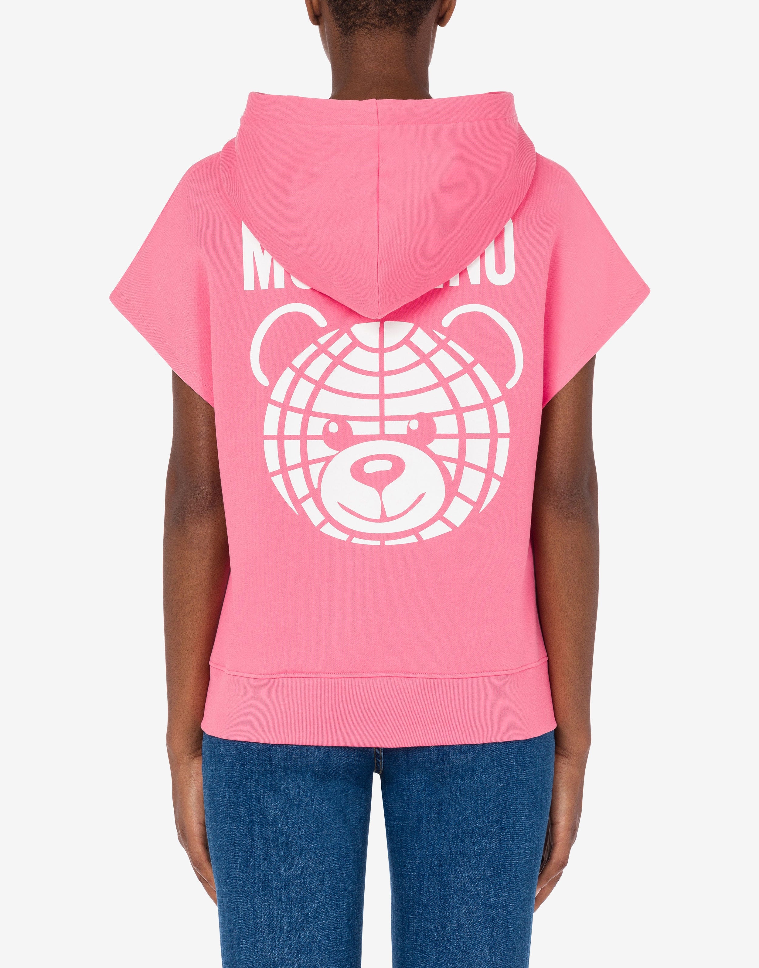 SLEEVELESS MOSCHINO TEDDY BEAR HOODIE - 3