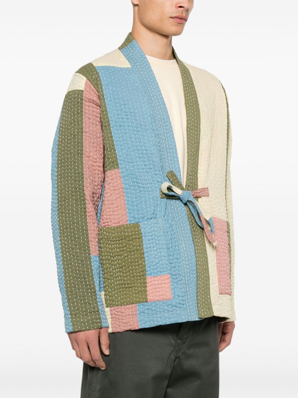 Patchwork Kimono shirt jacket - 4
