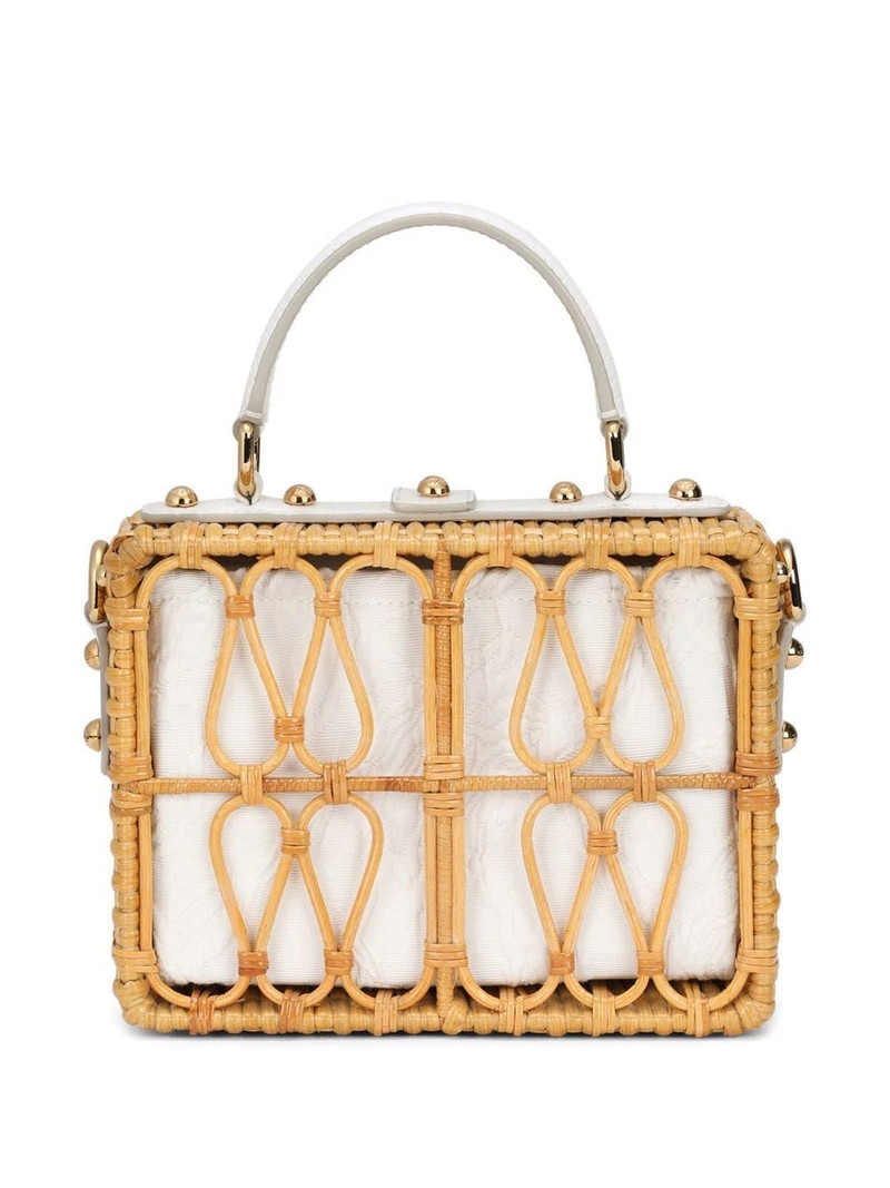 Dolce Box wicker tote bag 3
