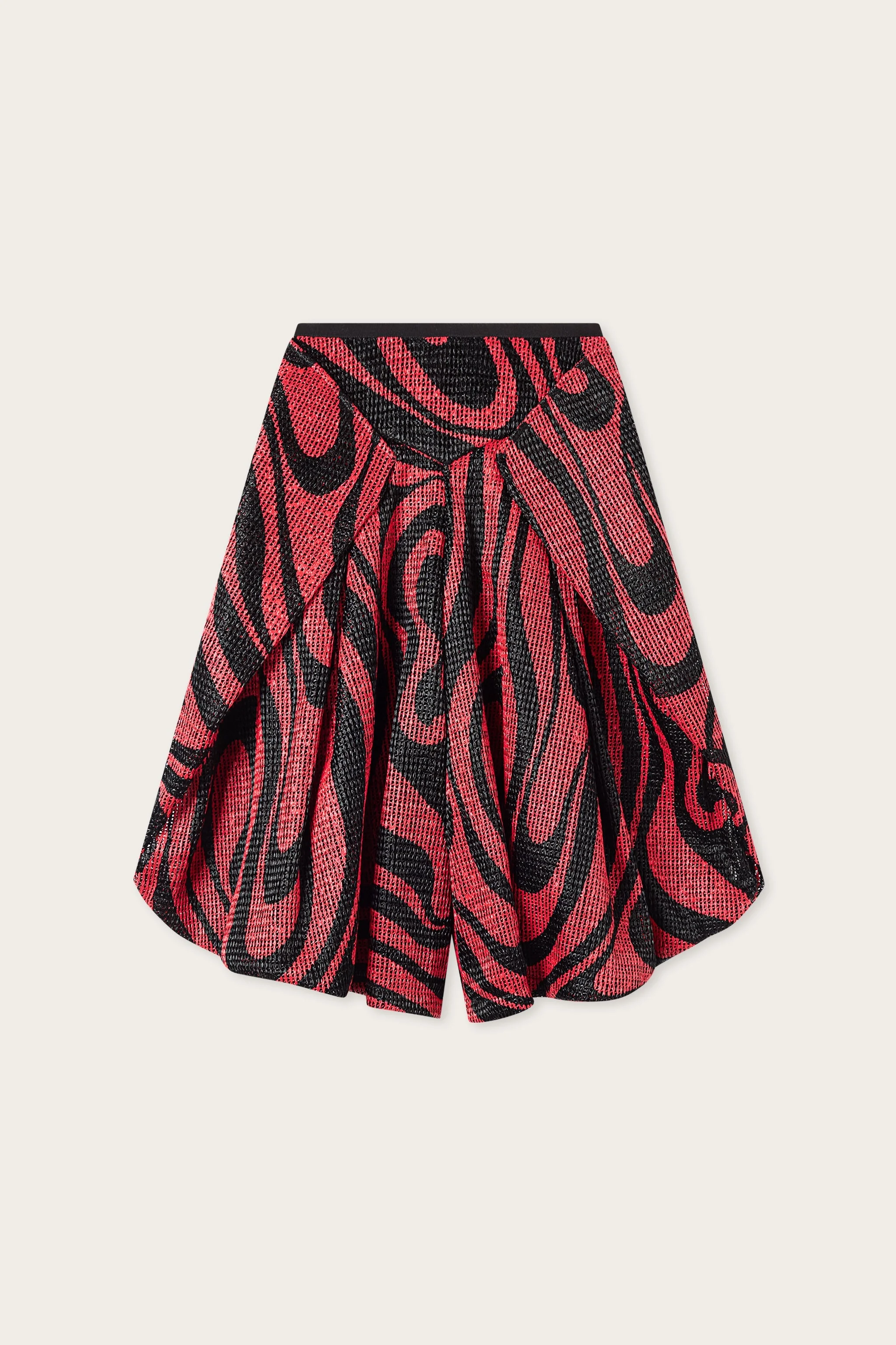 MARMO PRINT RAFIA WIDE PANTS - 1