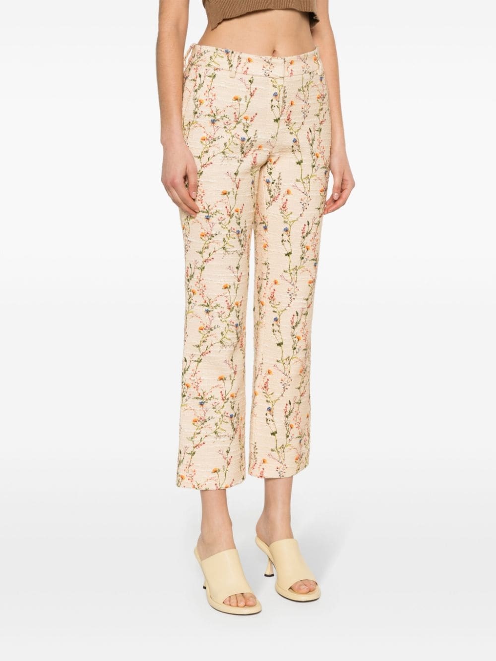 24/7 floral straight-leg trousers - 3