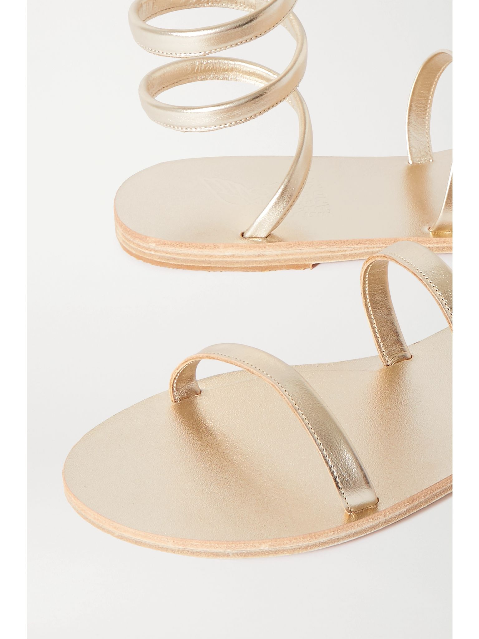 Ofis metallic leather sandals Gold - 4