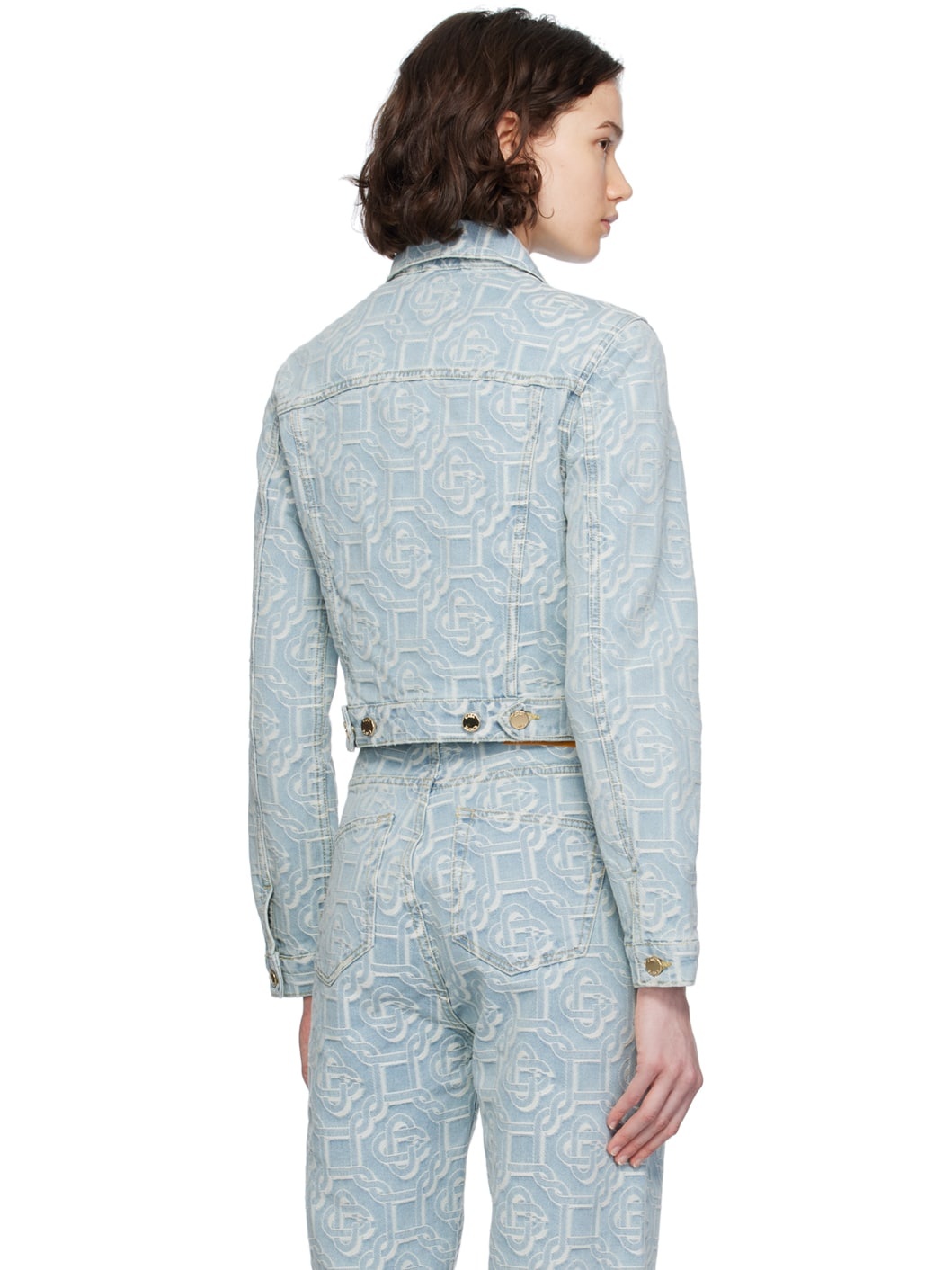 Blue Button Denim Jacket - 3