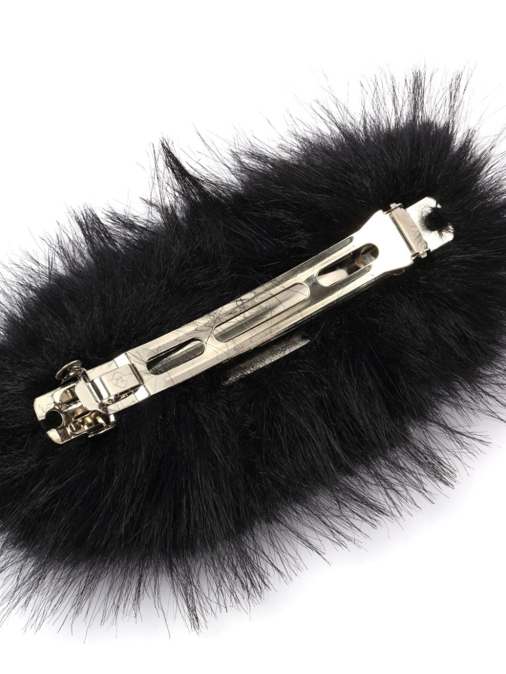 faux-fur crystal embellishment hair clip - 5