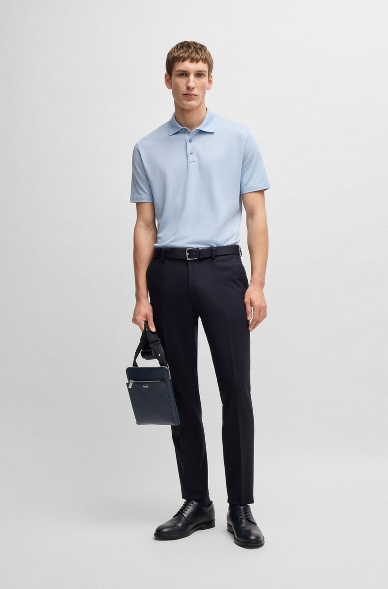 BOSS TEXTURED ENVELOPE BAG WITH LOGO HARDWARE outlook