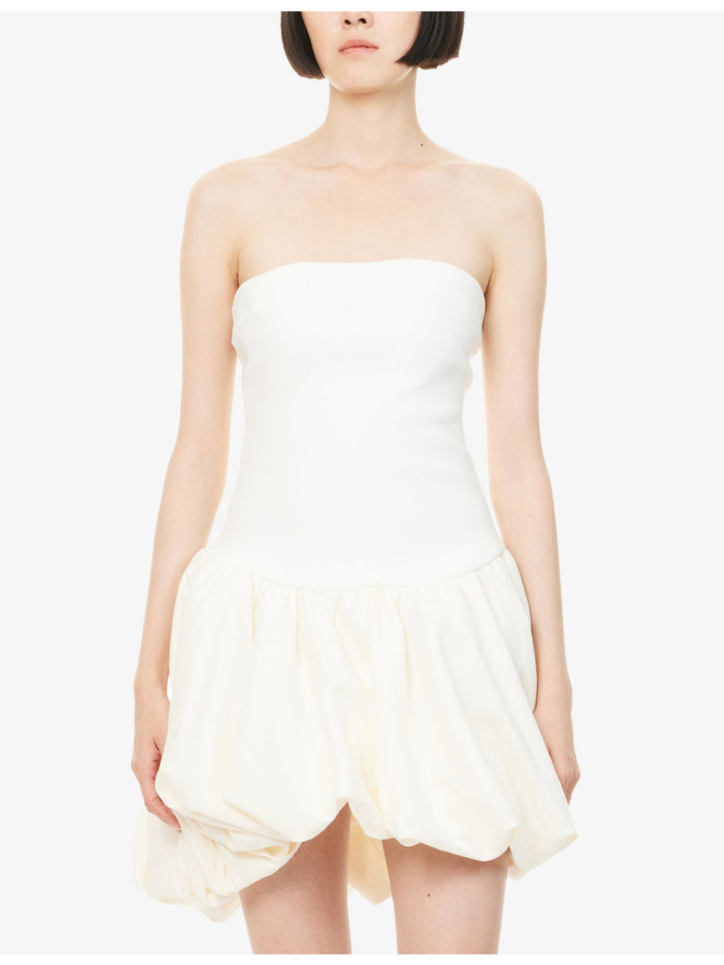 Pollie Balloon Linen-Blend Mini Dress - 3