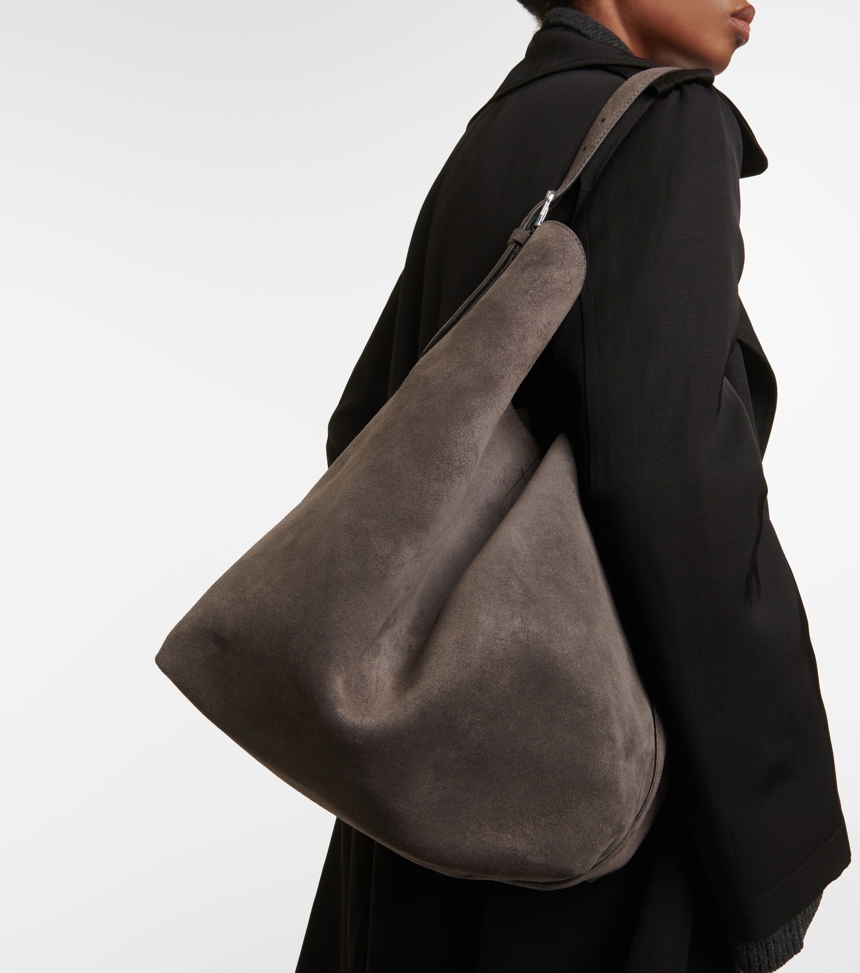 Belted suede tote bag - 2