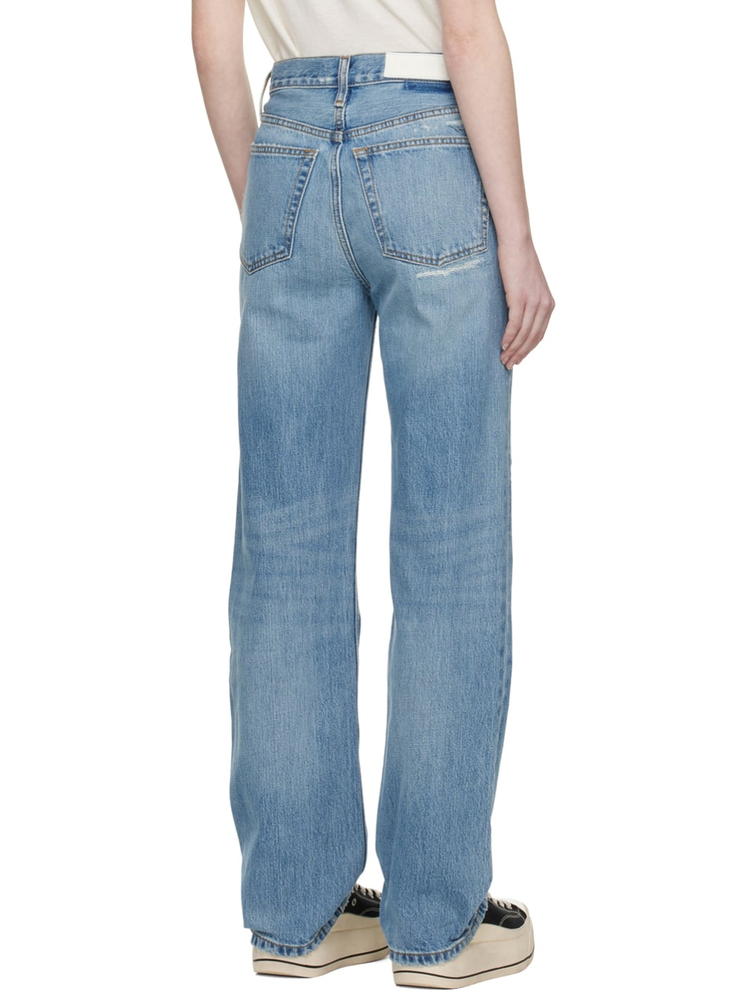 Blue High-Rise Loose Jeans - 3