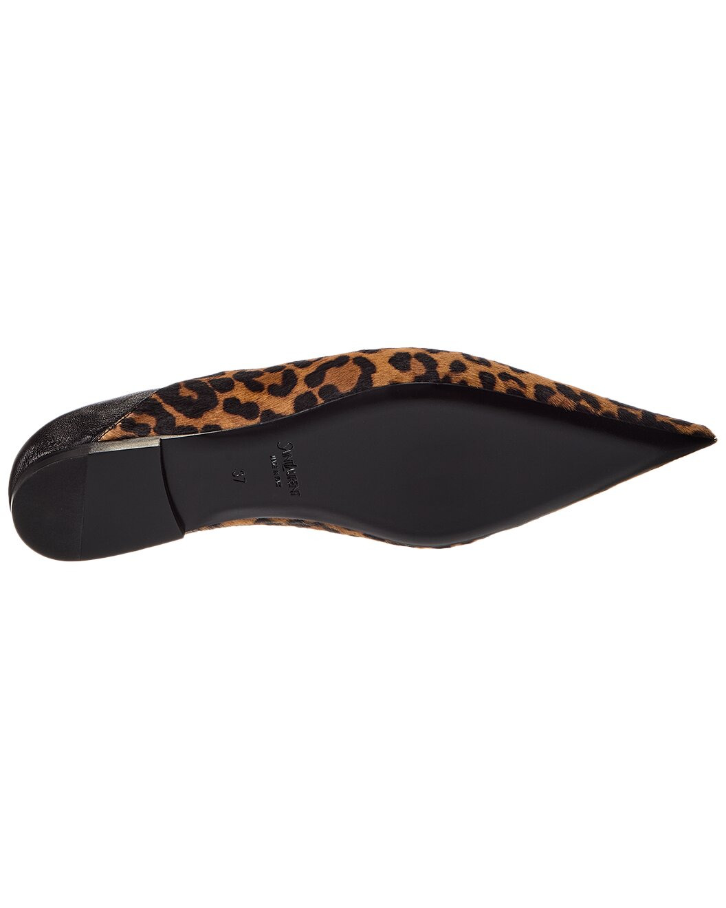 Saint Laurent Kamari Haircalf & Leather Flat - 4
