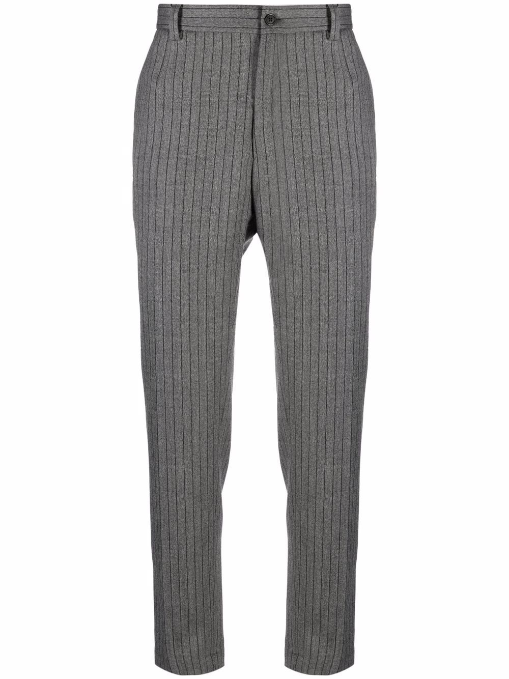 pinstriped tailored trousers - 1