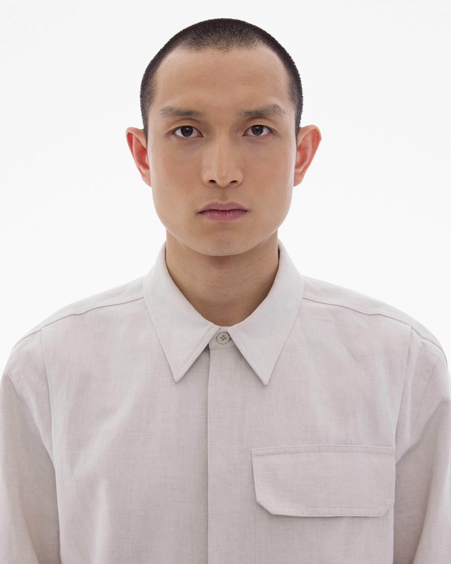 COTTON-LINEN CARGO SHIRT - 7