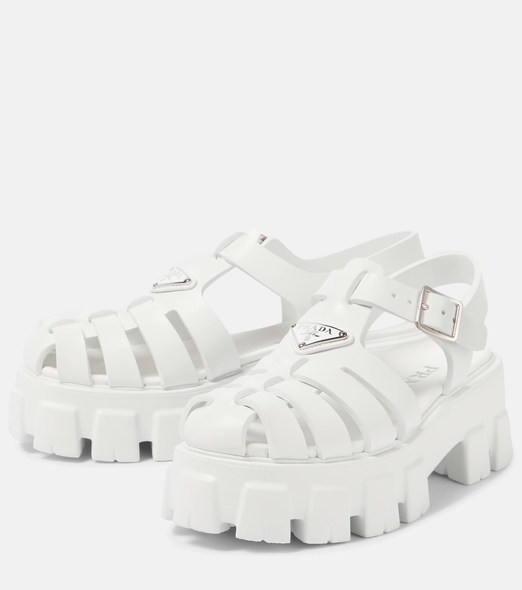 Monolith logo platform sandals - 5