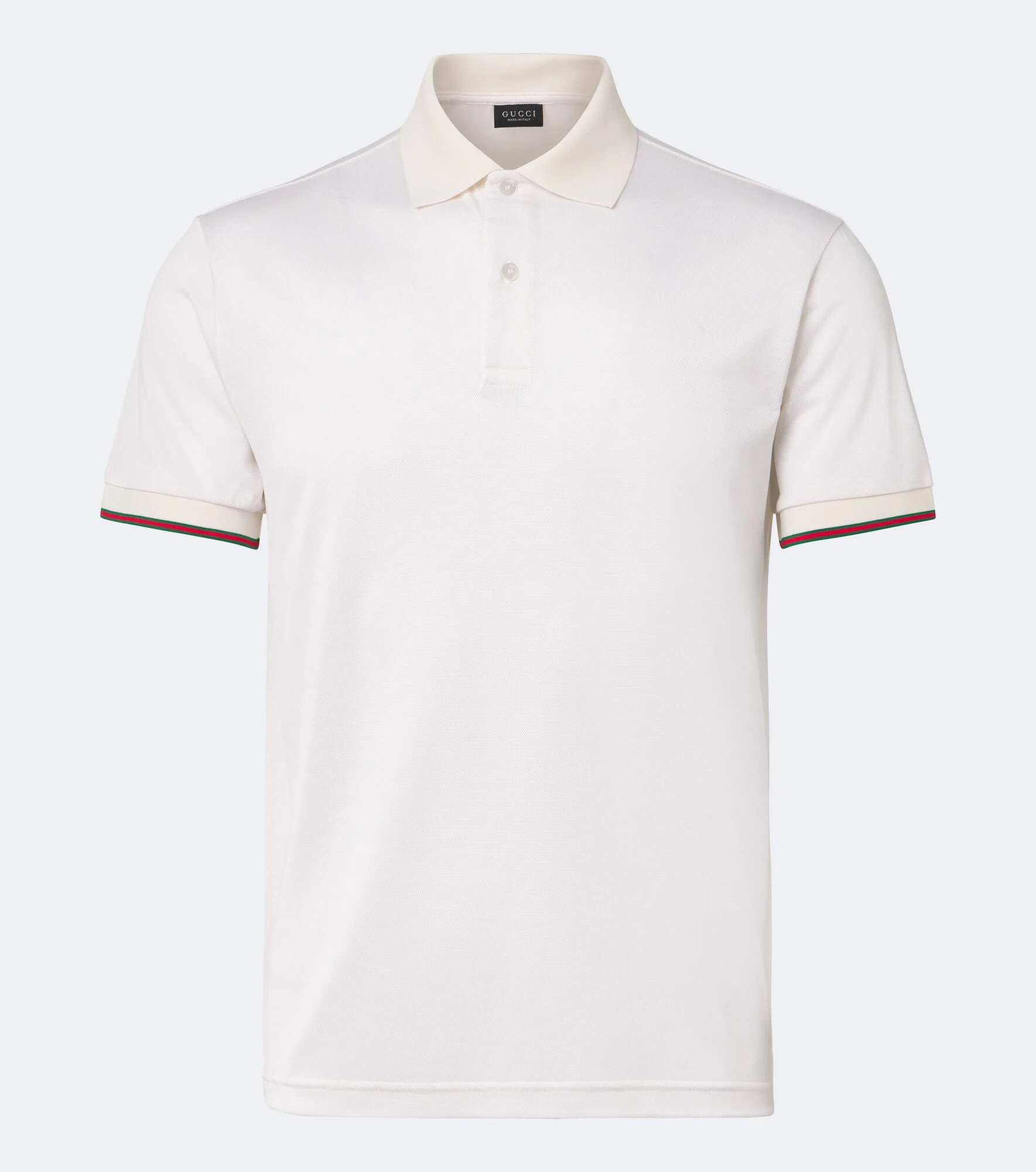 Web Stripe silk jersey polo shirt - 1