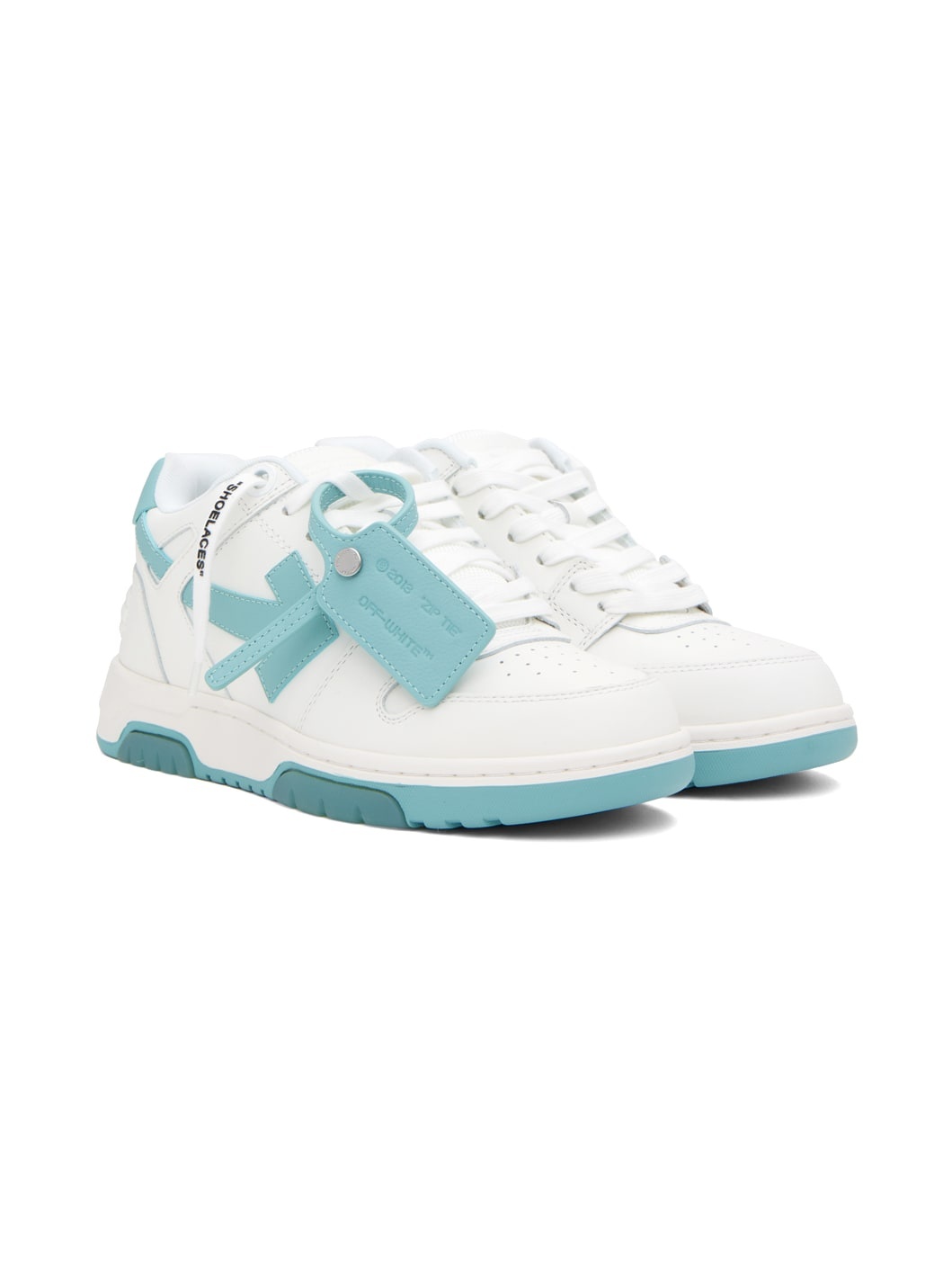 White & Blue Out Of Office Sneakers - 4