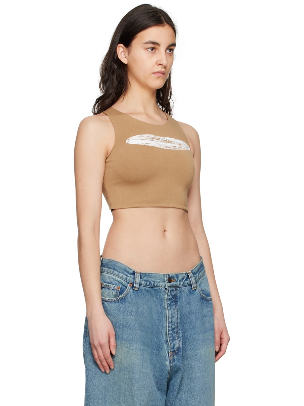 SSENSE Exclusive Beige Thermal Tank Top - 2