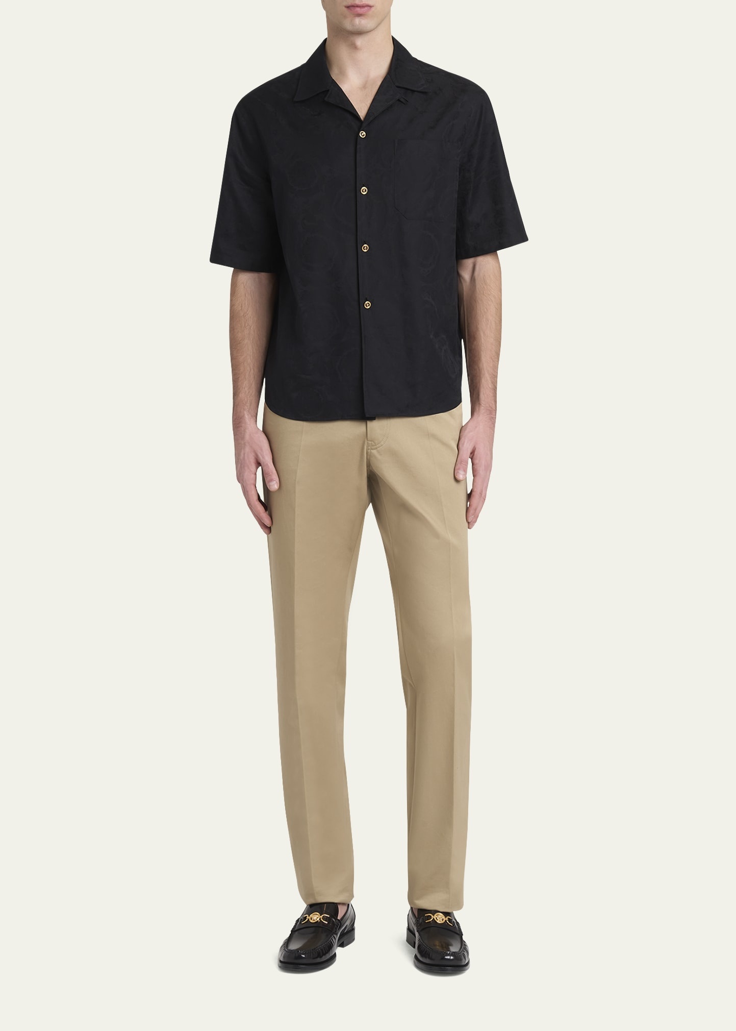 Men's Medusa Slim Twill Trousers - 2