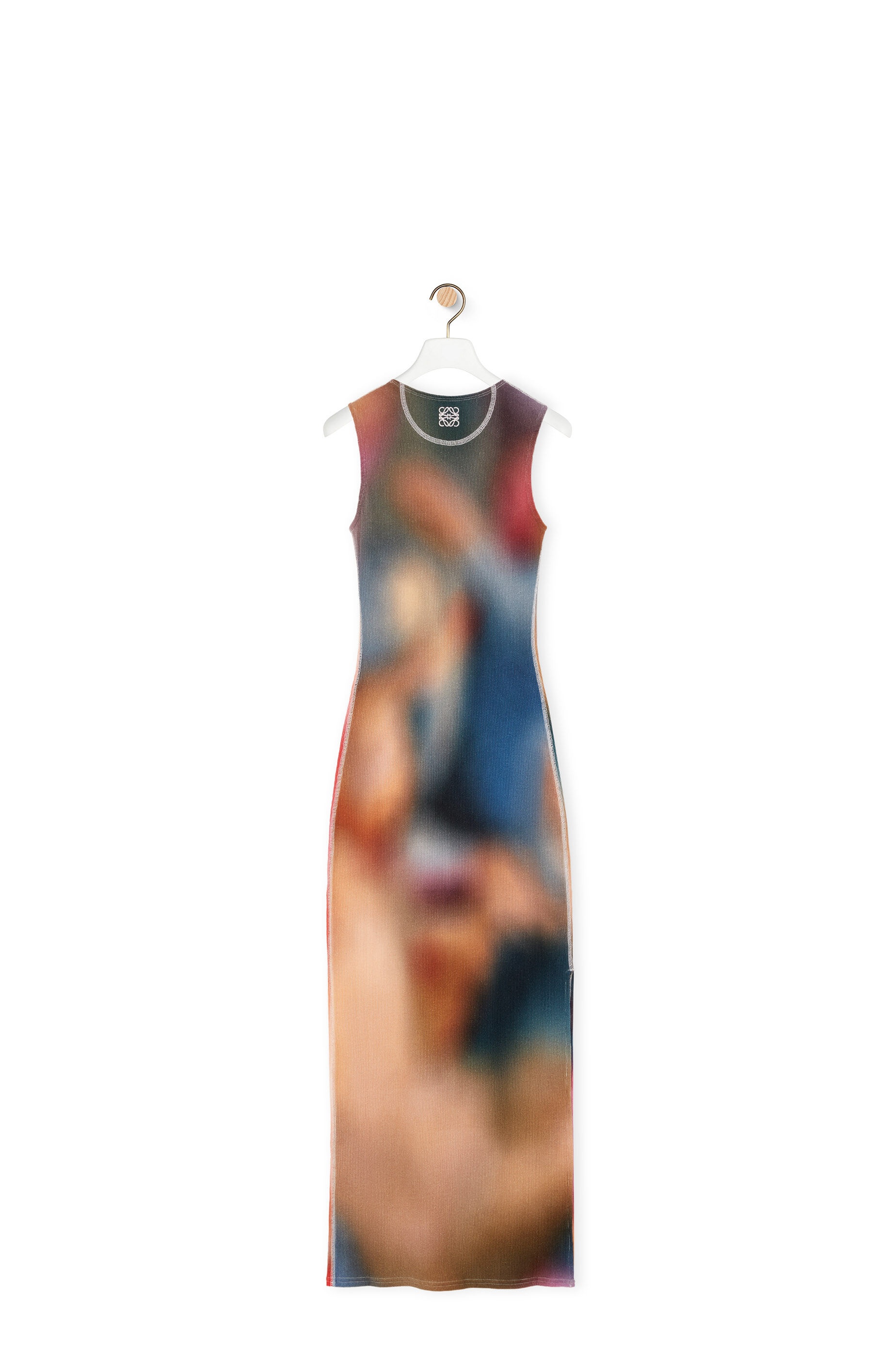 Blur print tank dress in cotton - 2