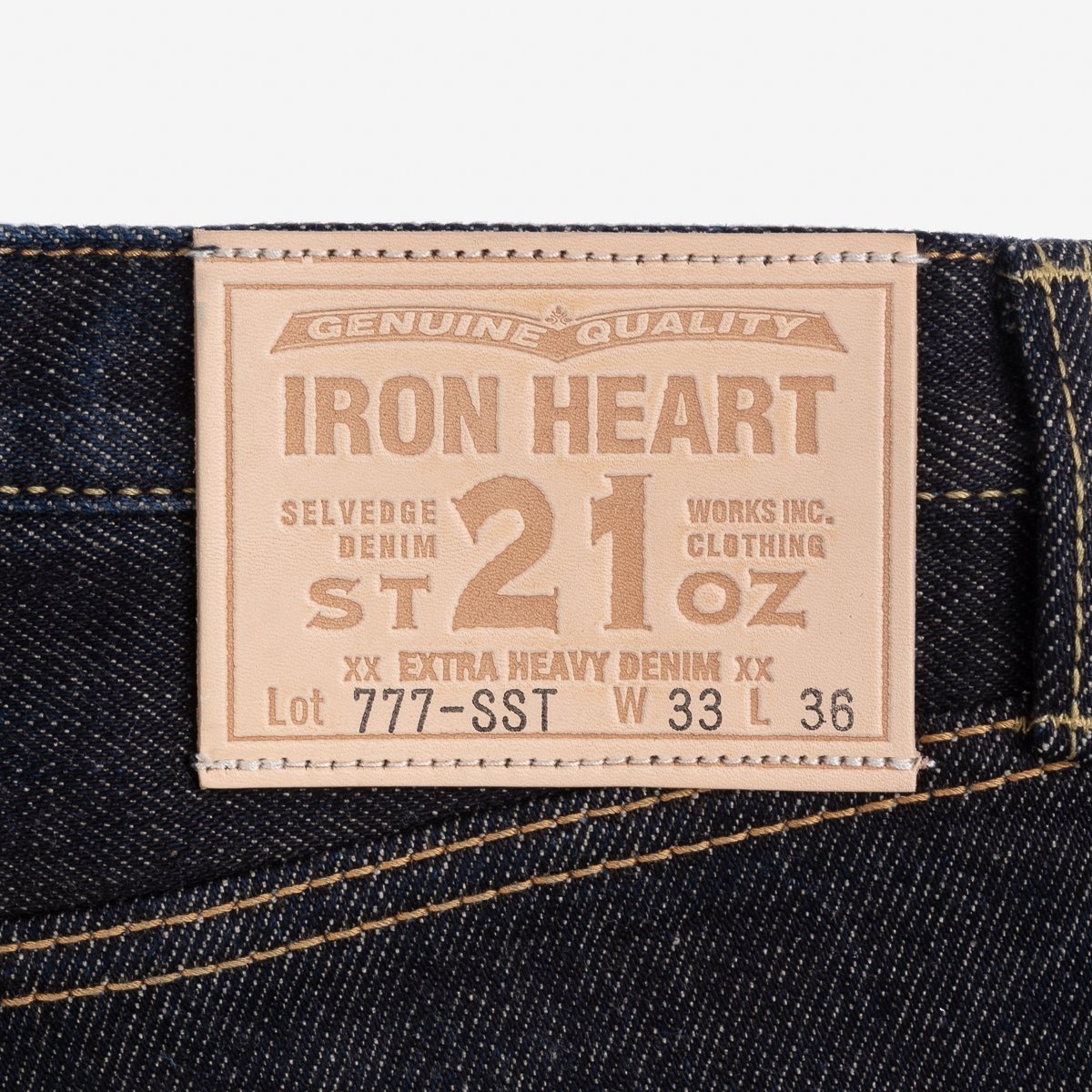 IH-777-SST 21oz Shinayaka Selvedge Denim Slim Tapered Cut Jeans - Indigo - 13