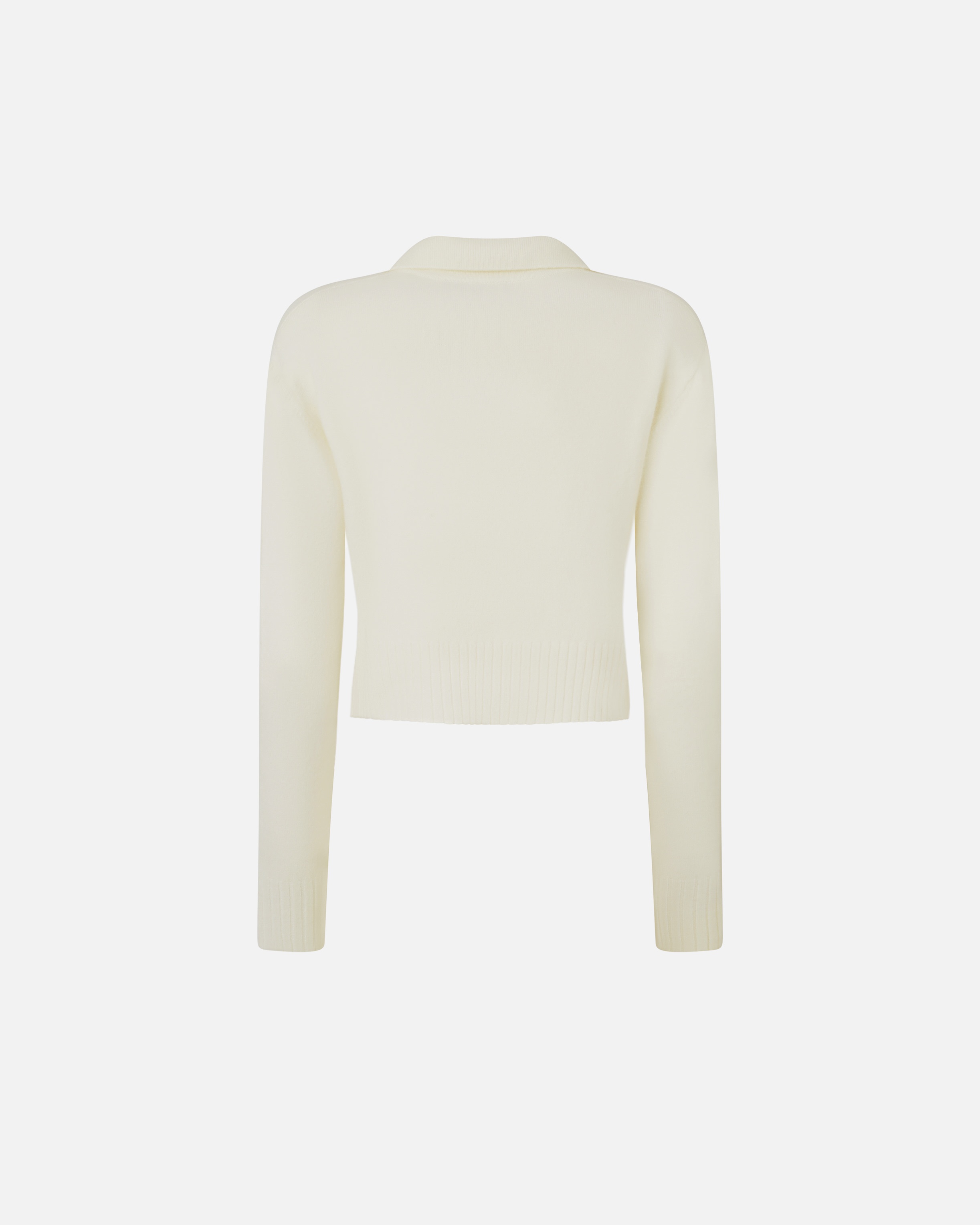 SHORT CASHMERE-BLEND SWEATER WITH COLLAR - 6